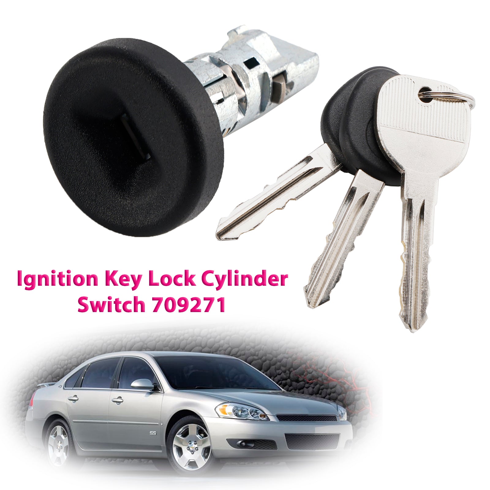 2007-2011 Buick Lucerne Ignition Key Lock Cylinder Switch 709271 W/2 Keys