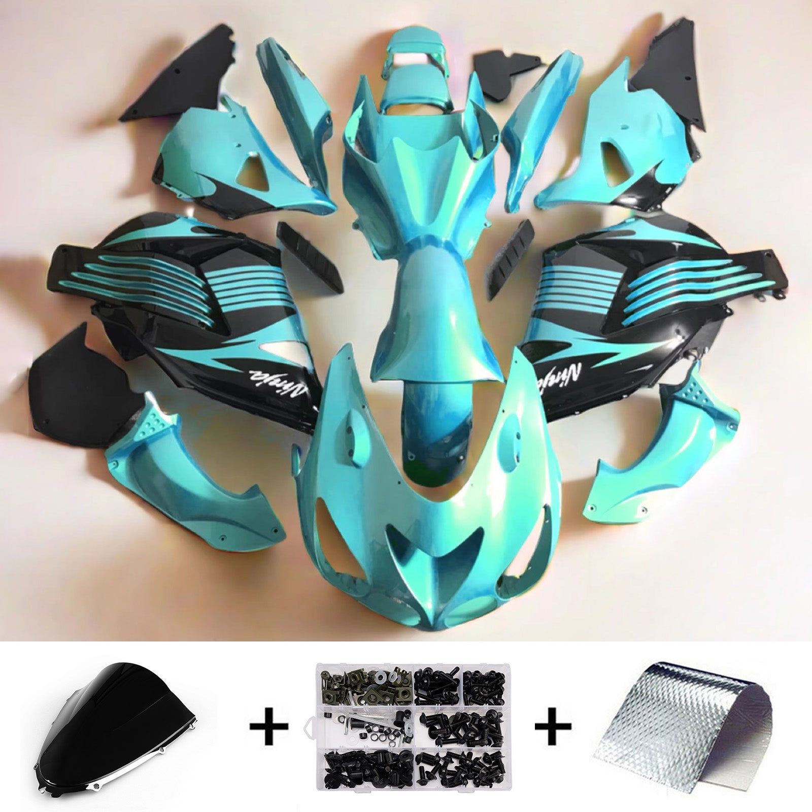 Injection Fairing Kit Bodywork fit For Kawasaki ZX14R ZZR1400 2006-2011