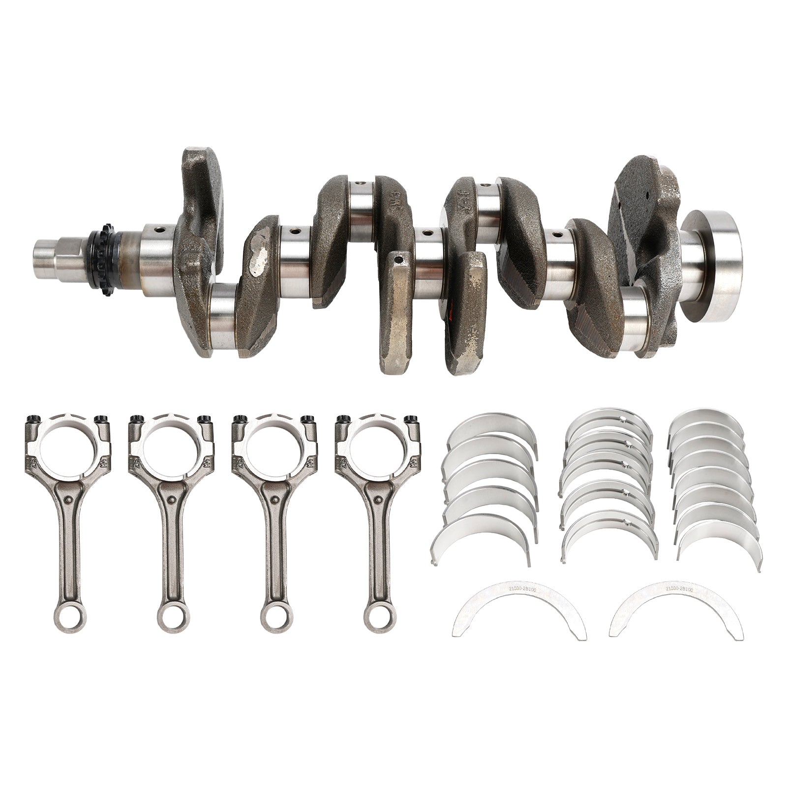 2012-2016 Kia Rio LX Hatchback 4-Door 1.6L Engine Crankshaft Con Rods & Bearing Set 231102B610