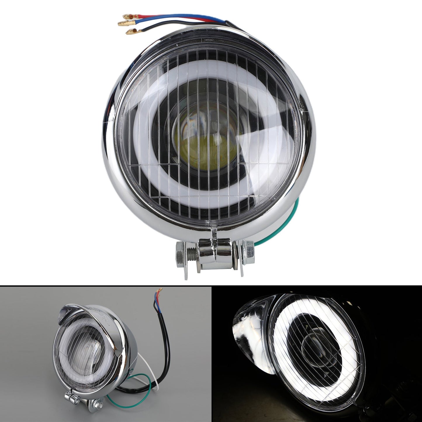 5 inch 12V Motorcycle Chrome Bullet Headlight Passing Spot Fog Lamp