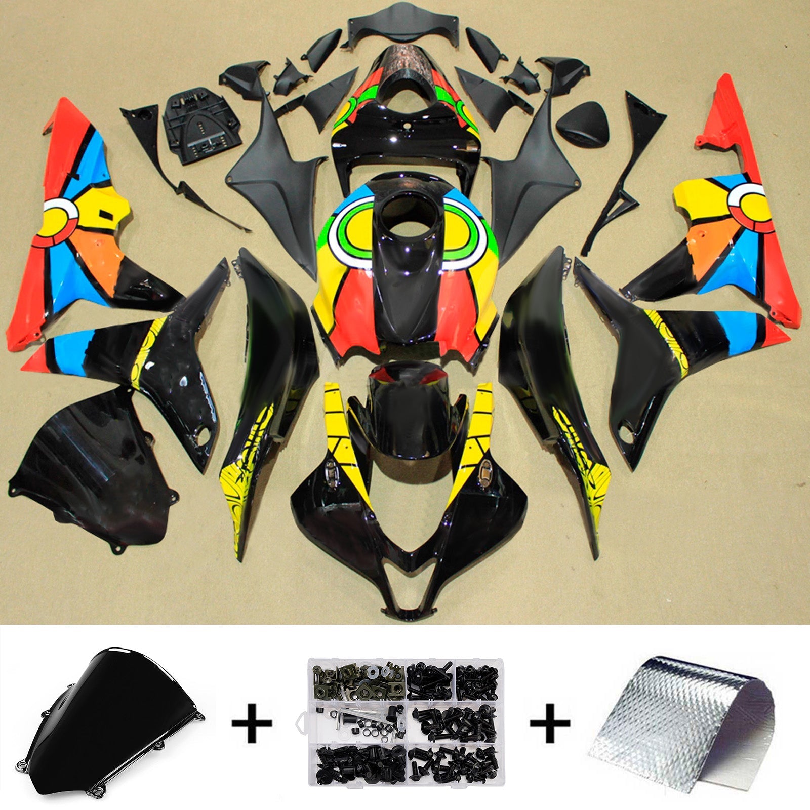 Injection Fairing Kit Bodywork Plastic ABS For Honda CBR600RR 2007-2008 F5