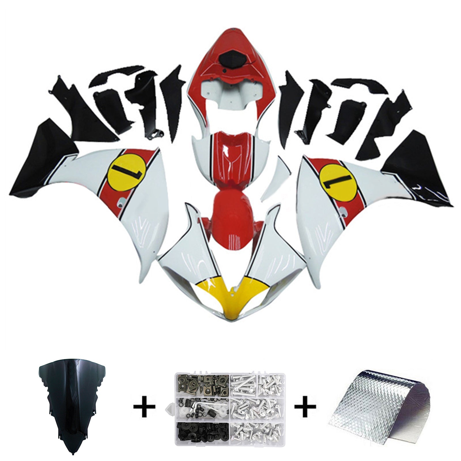 2012-2014 Yamaha YZF-R1 Injection Fairing Kit Bodywork Plastic ABS