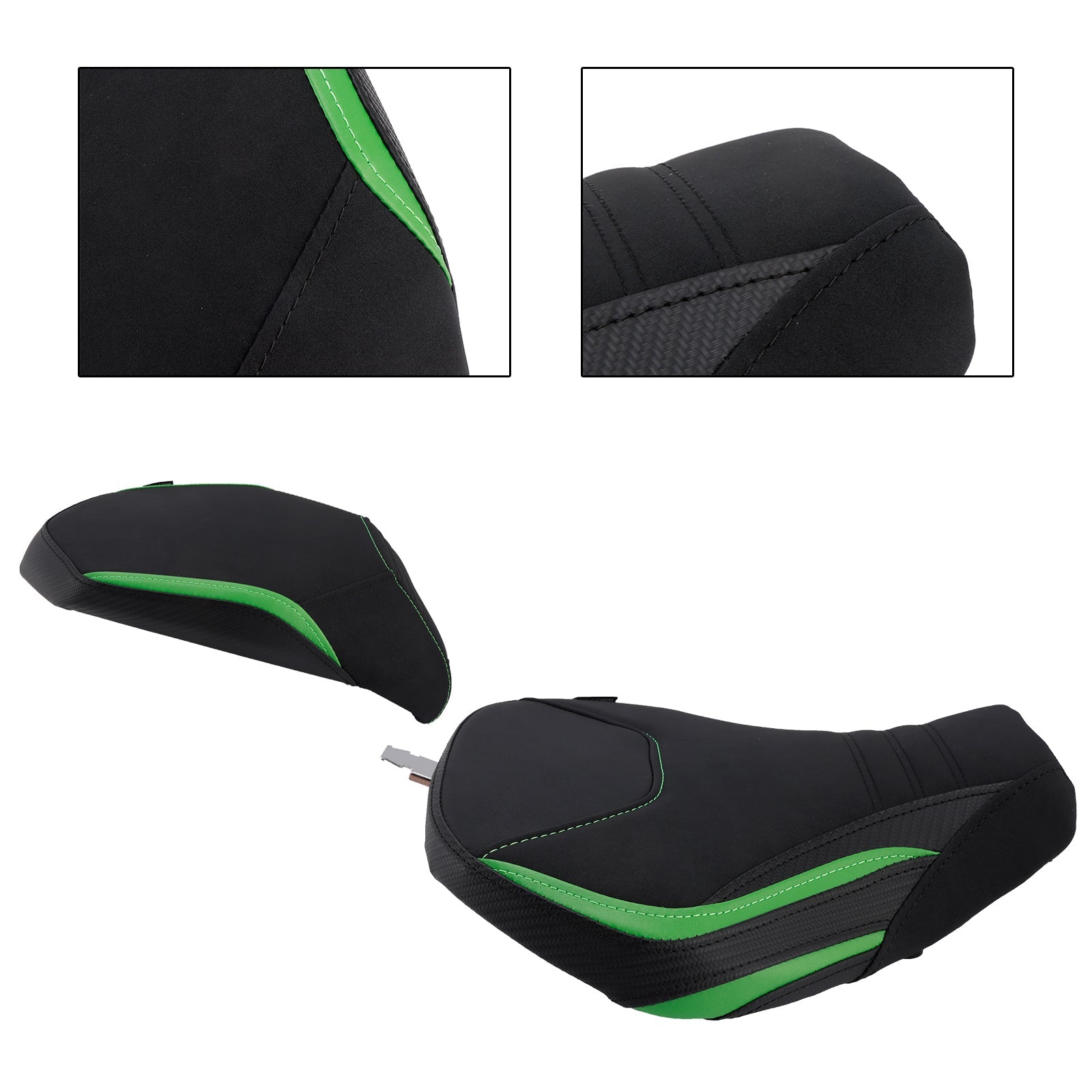 2022-2025 For Kawasaki Ninja H2 Sx Front&Rear Raider Passenger Cushion Kit Green1