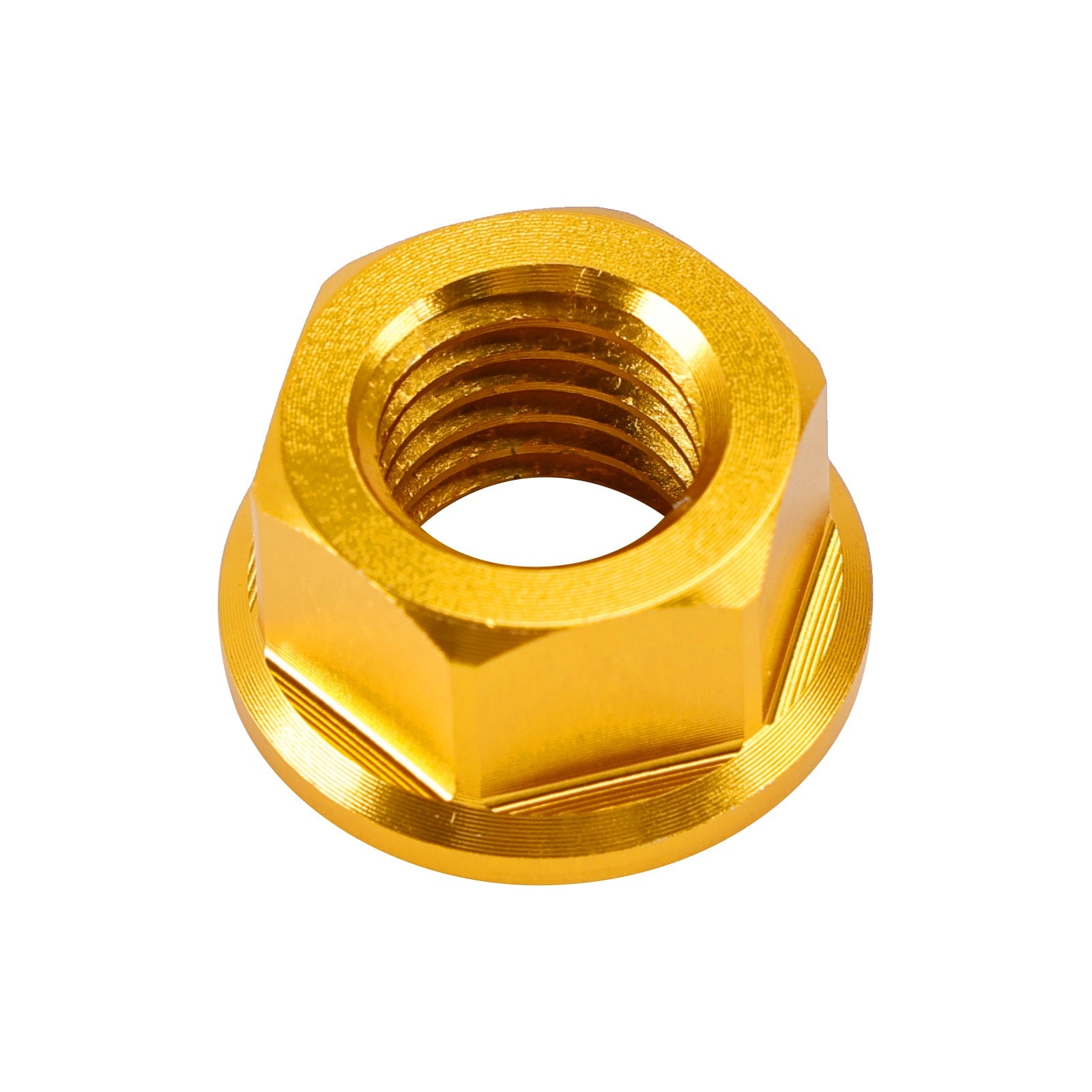 6 Pack Aluminum Rear Sprocket Flange Nuts M10X1.5mm Gold For Motorcycle Bike