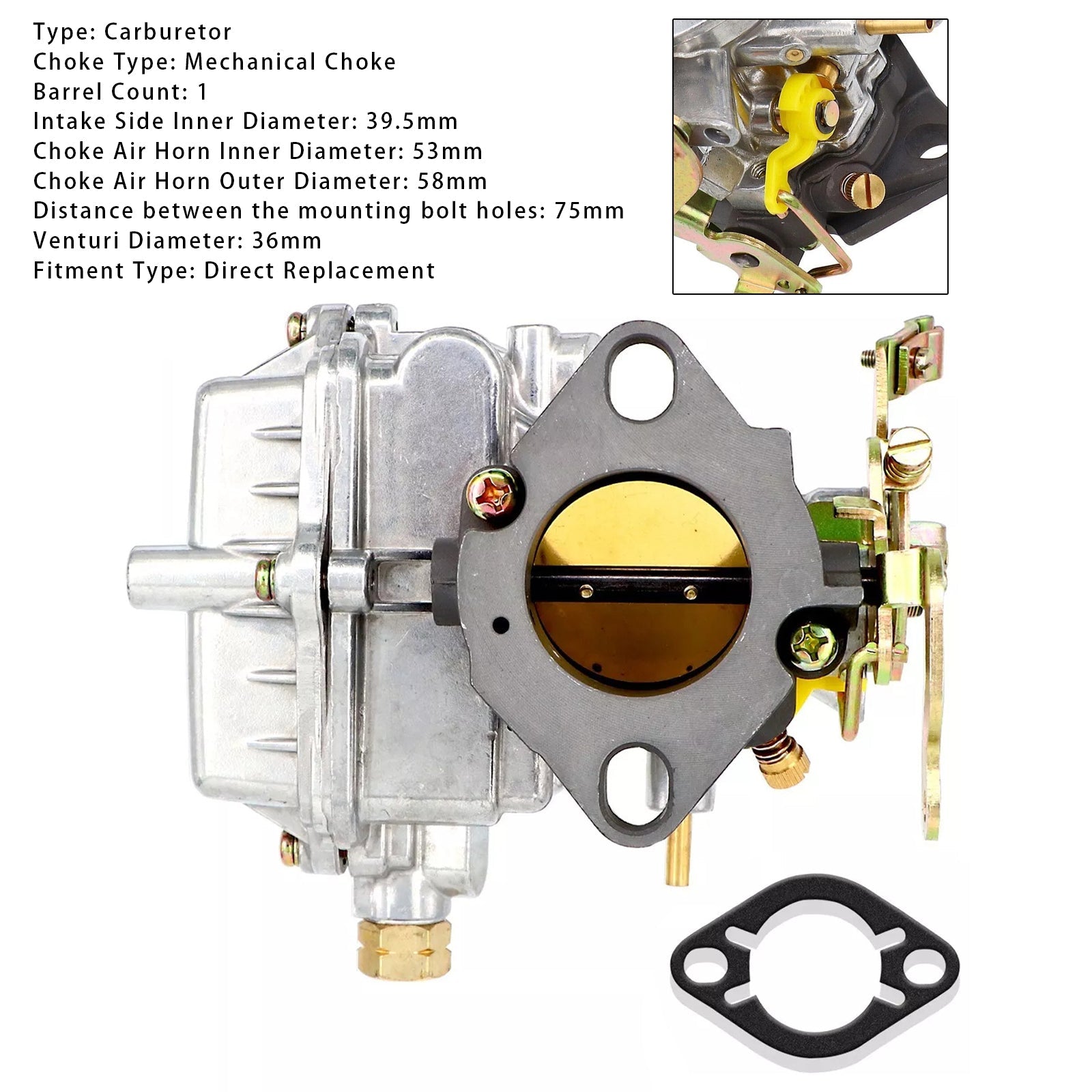 HOLLEY 1904, 1908, 1909, 1920 1 Barrel Carburetor 100000018