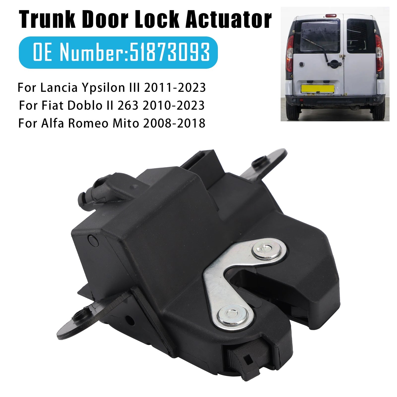 Trunk Door Lock Actuator 51873093 For Fiat Doblo Alfa Romeo Mito 2008-2018