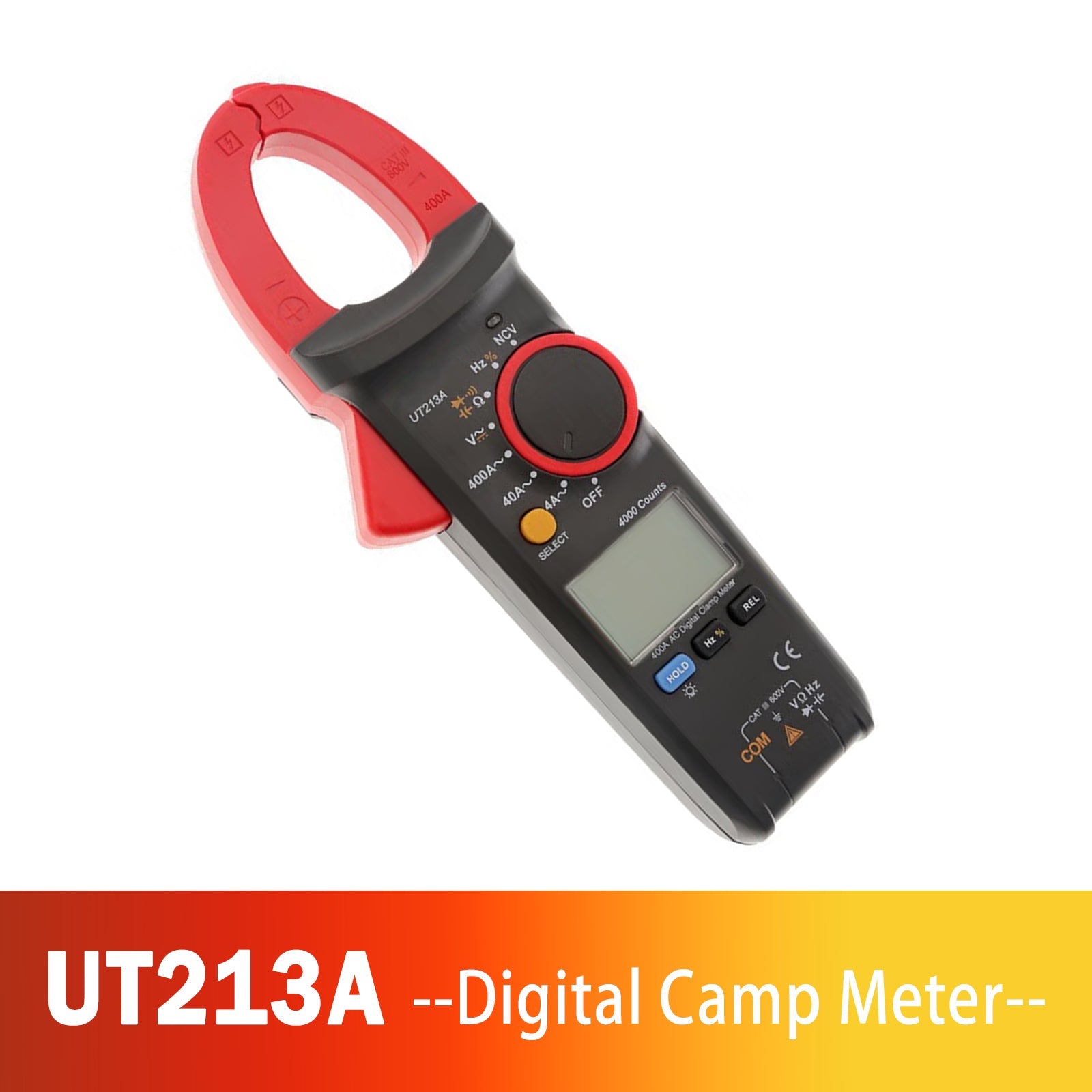 UT213A 400A Clamp Meter TRMS AC DC Current Voltage Resistance Capacitance Tester