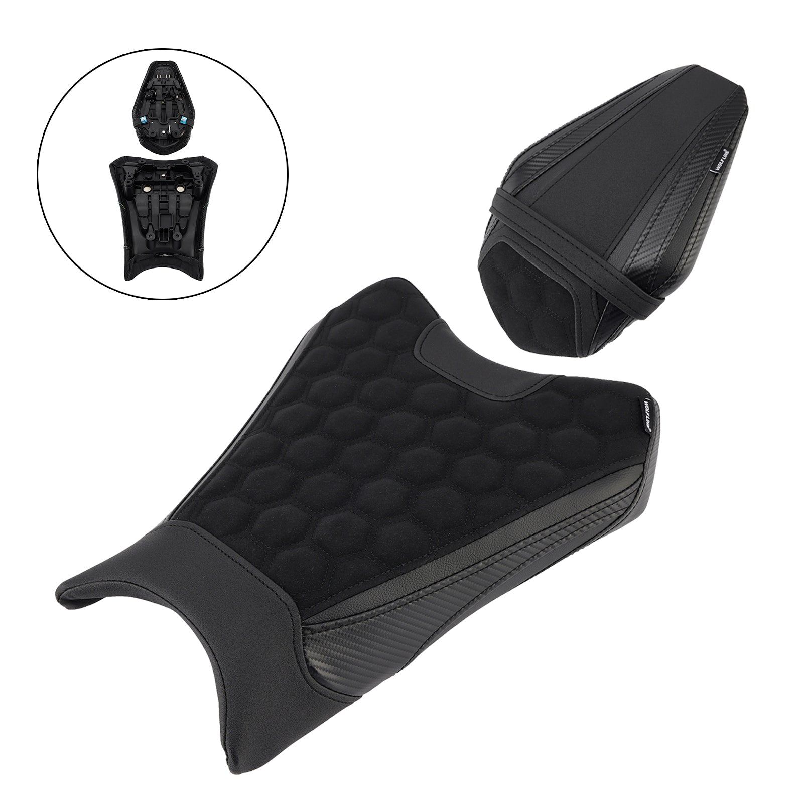 2024-2025 For Bmw R1300Gs R 1300 Gs Front&Rear Raider Passenger Cushion Kit Black1