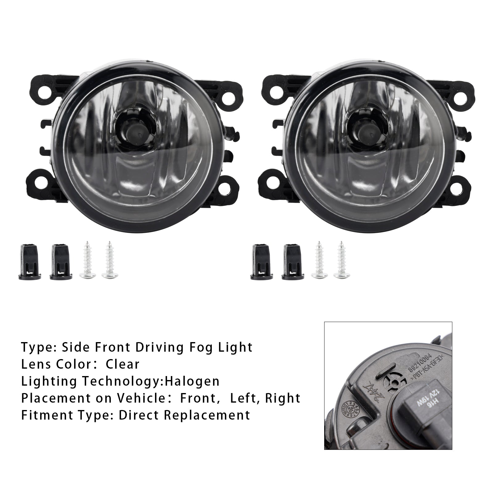 Pair Front Driving Fog Light LH/RH 2N11-15201-AB For Ford Focus 2007-2011