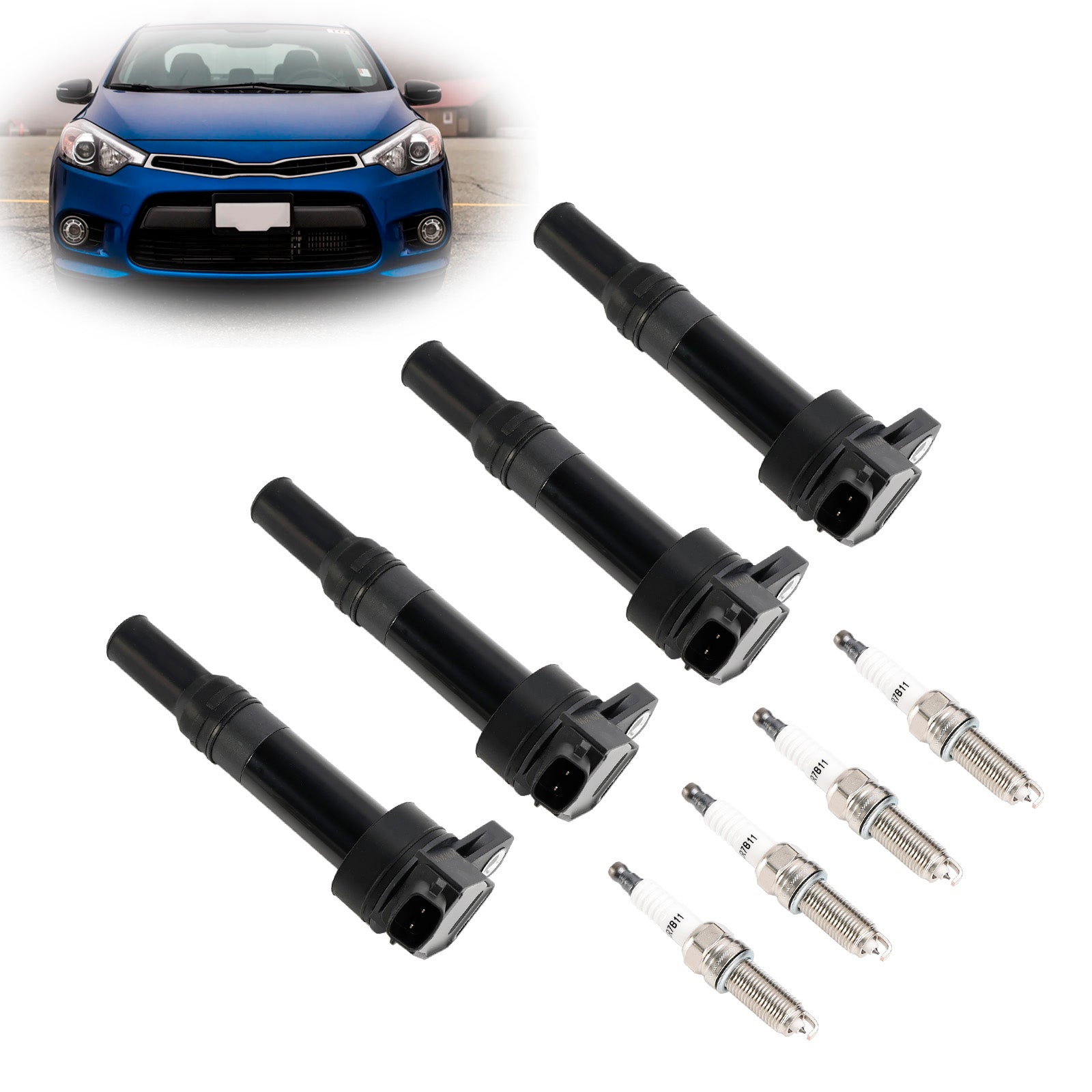 2017 Kia Forte Koup 2.0L L4 4x Ignition Coil +Spark Plug UF651 1788511