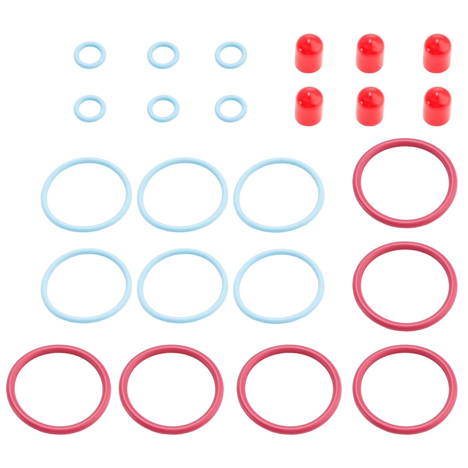 CAT C15/3406E External 6PCS Fuel Injectors Seal O-Ring Kit Fit Caterpillar 2481394 248-394 189-5390 1895390