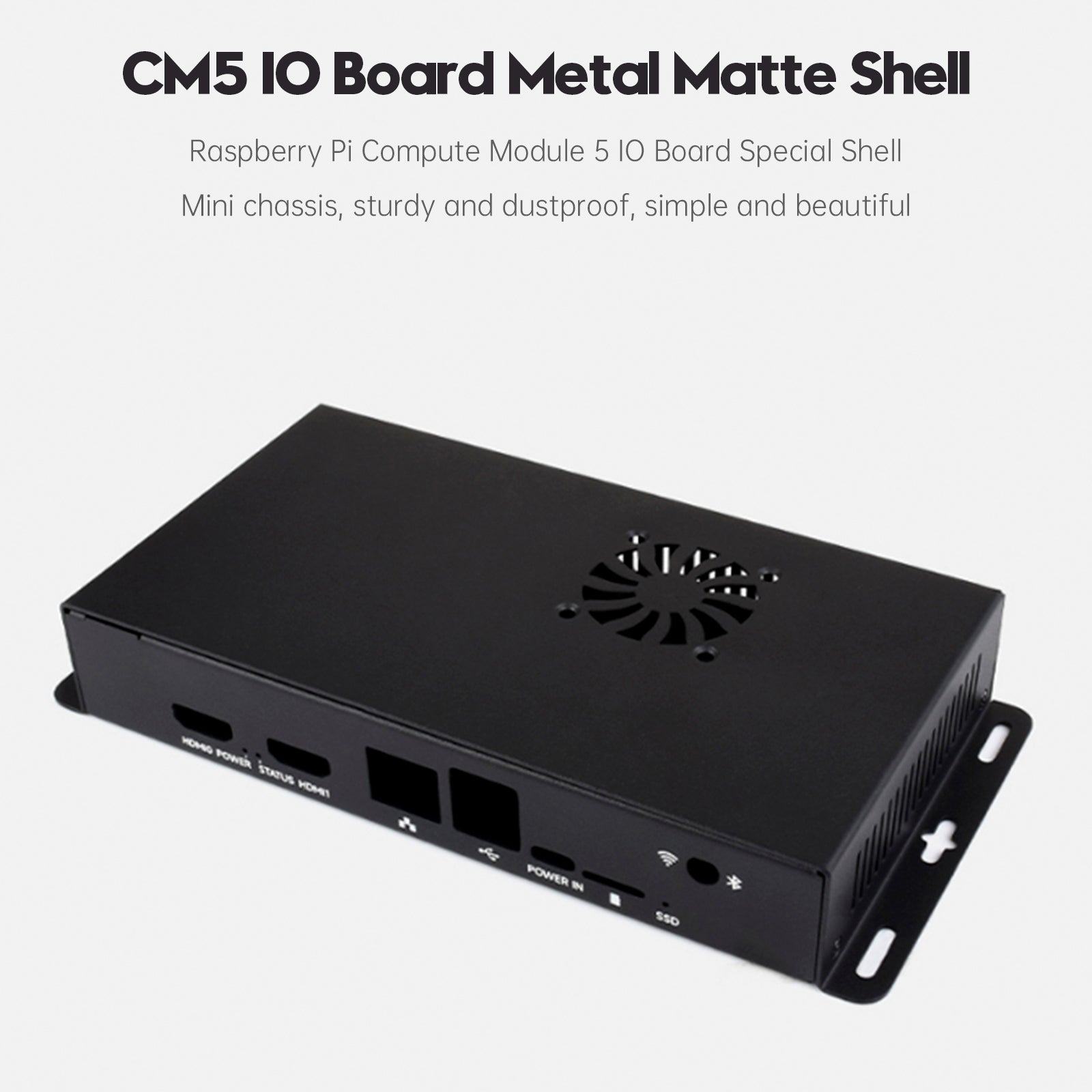 Raspberry Pi CM5 IO Compute Module 5 IO Board Metal Heat Dissipation Enclosure