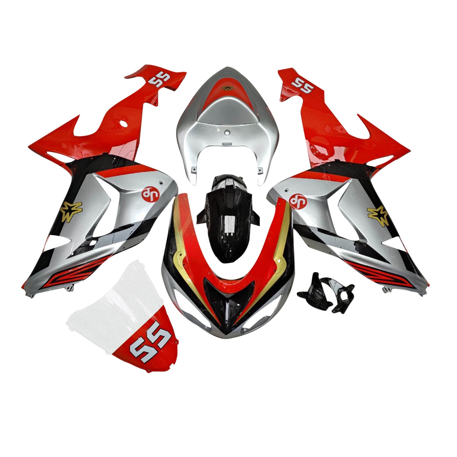 Injection Fairing Kit Bodywork Plastic ABS fit For Kawasaki ZX10R 2006-2007