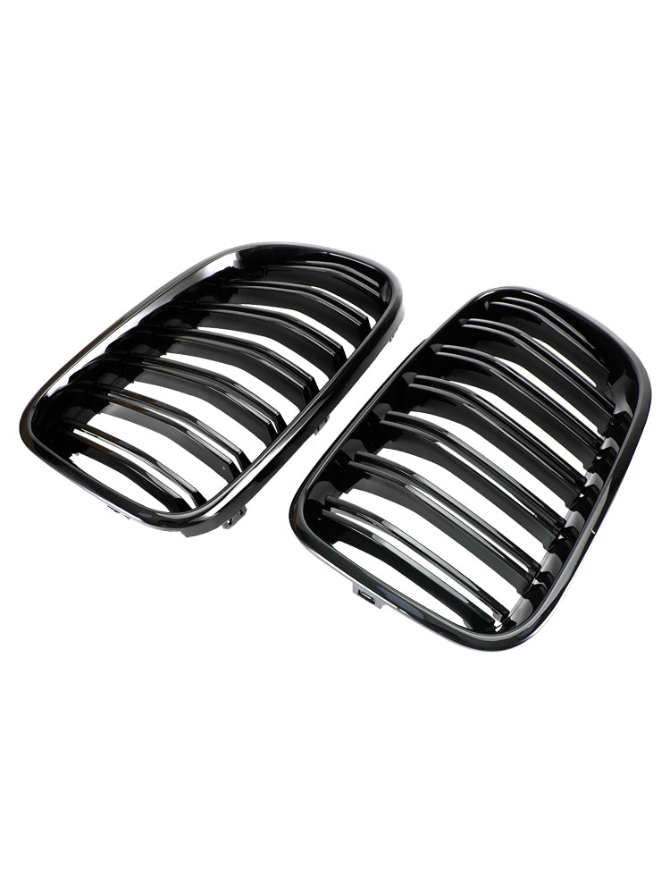 2011-2014 BMW X3 F25 Dual Line Gloss Black Front Bumper Kidney Grille Grill