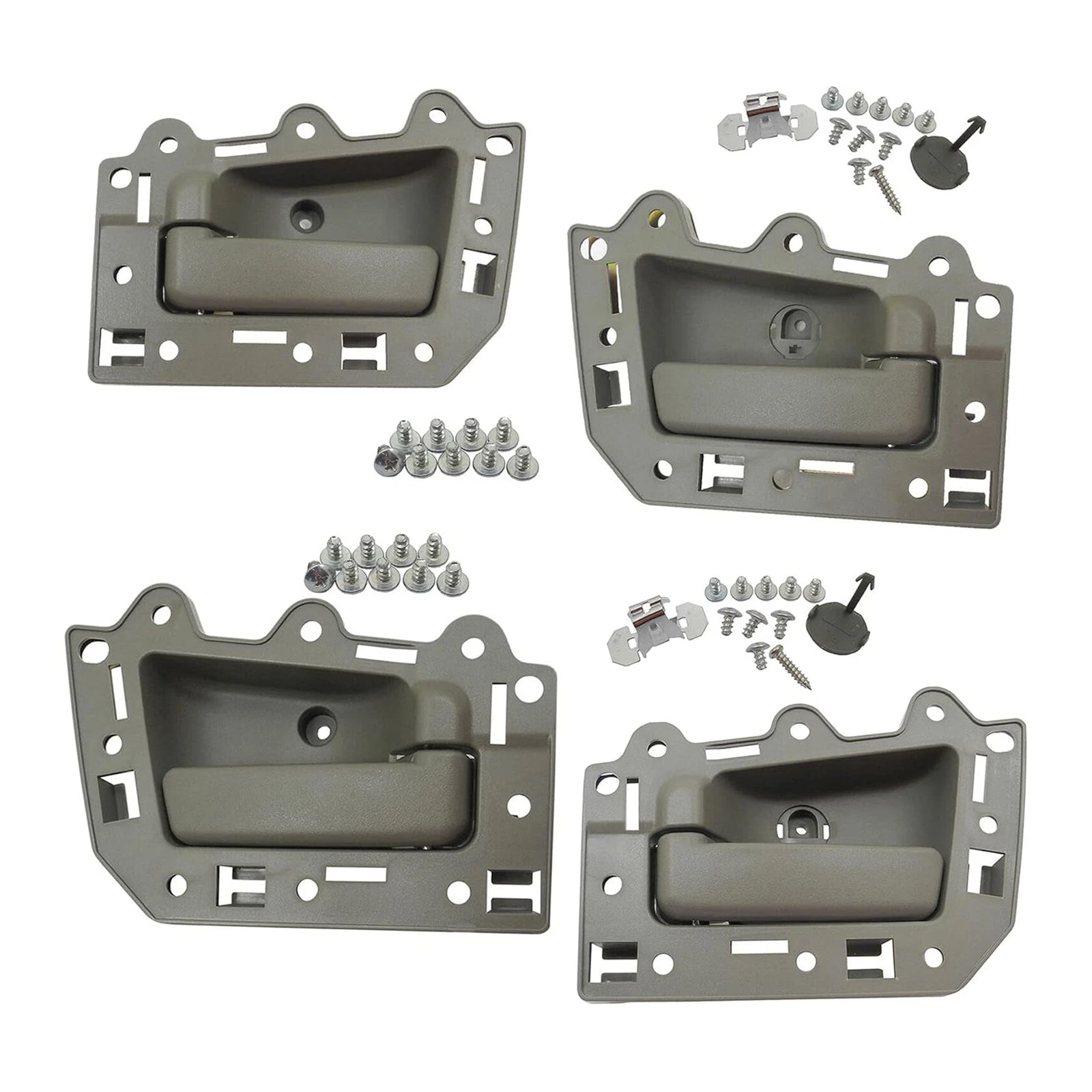 4pcs Front Rear LH&RH Inside Inner Door Handle Gray For Jeep Grand Cherokee 2005-2011