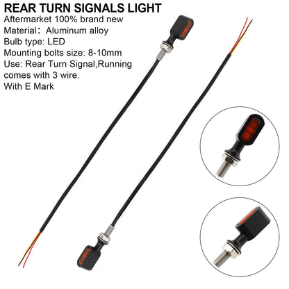 Sportster Touring Dyna Softail LED Rear Mini E Mark Turn Signal Indicator