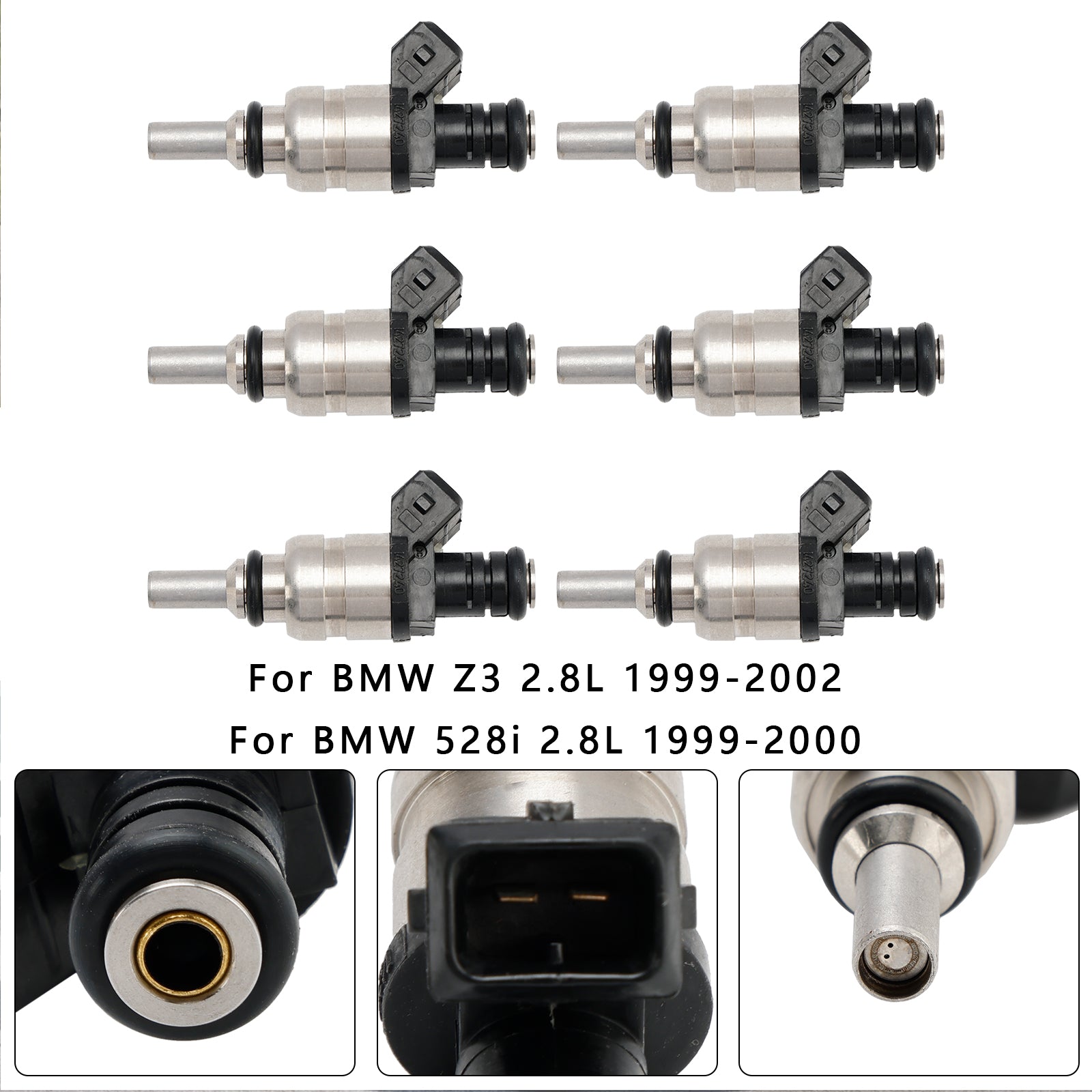 1999-2000 BMW 528i 2.8L 6PCS Fuel Injector 13537546244 1427240 7546244