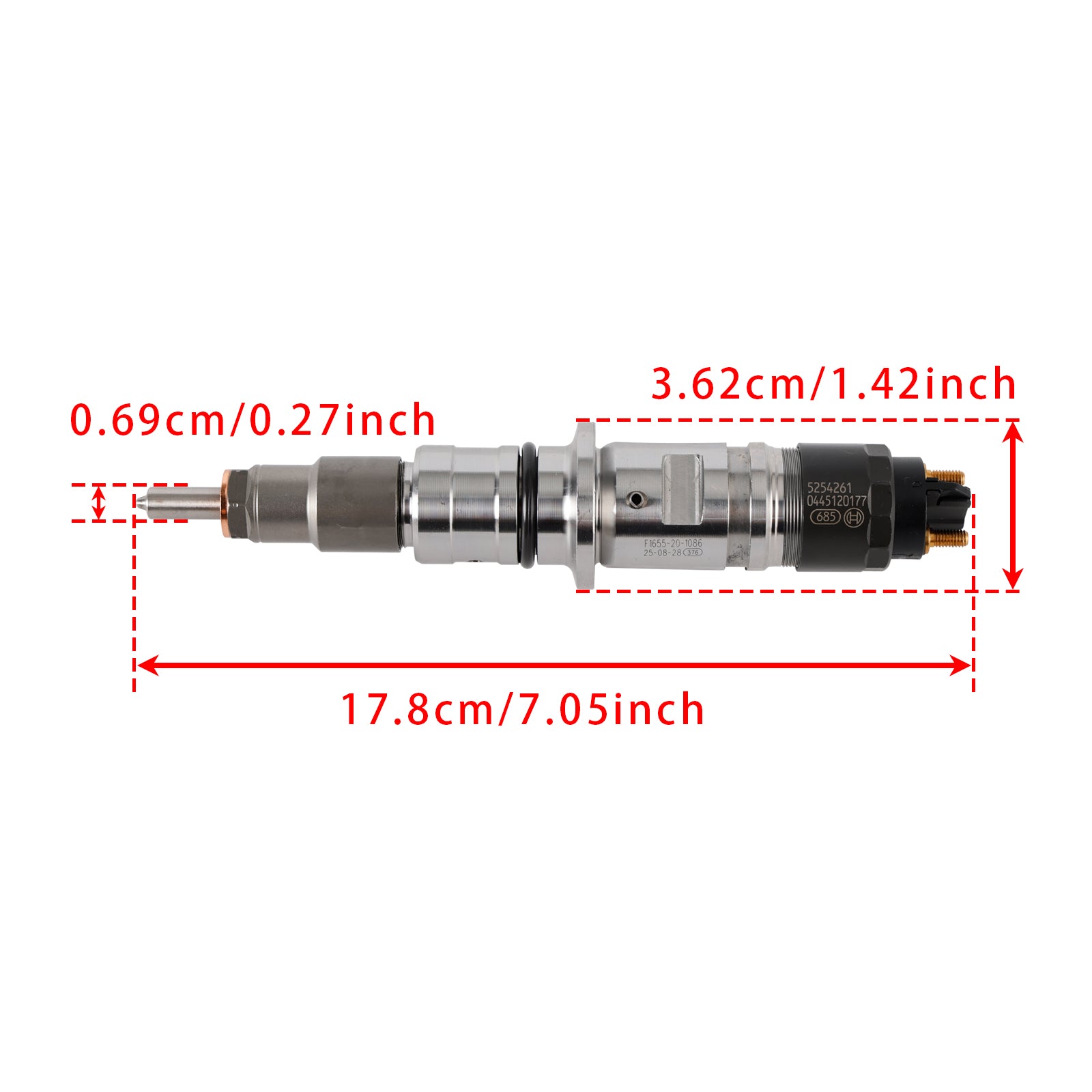 6Pcs Fuel Injector For Cummins ISB 6.7L QSB 4.5L 6.7L 5254261 0445120177