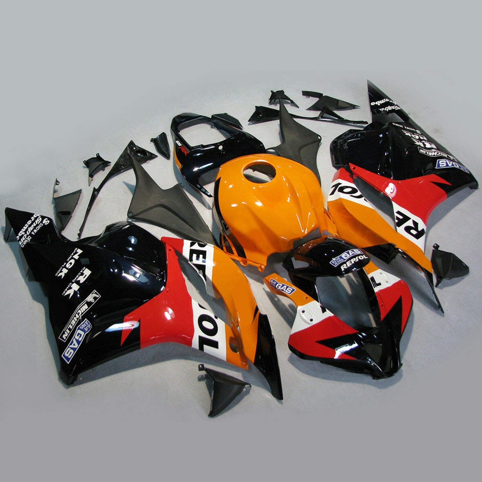 2009-2012 Honda CBR600 RR F5 Amotopart Orange Black ABS Fairing Bodywork Kit #21