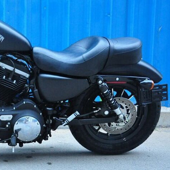 2007-2009 Davidson XL 883C Custom (EFI) 2-up Black Seat Driver&Passenger For Leather