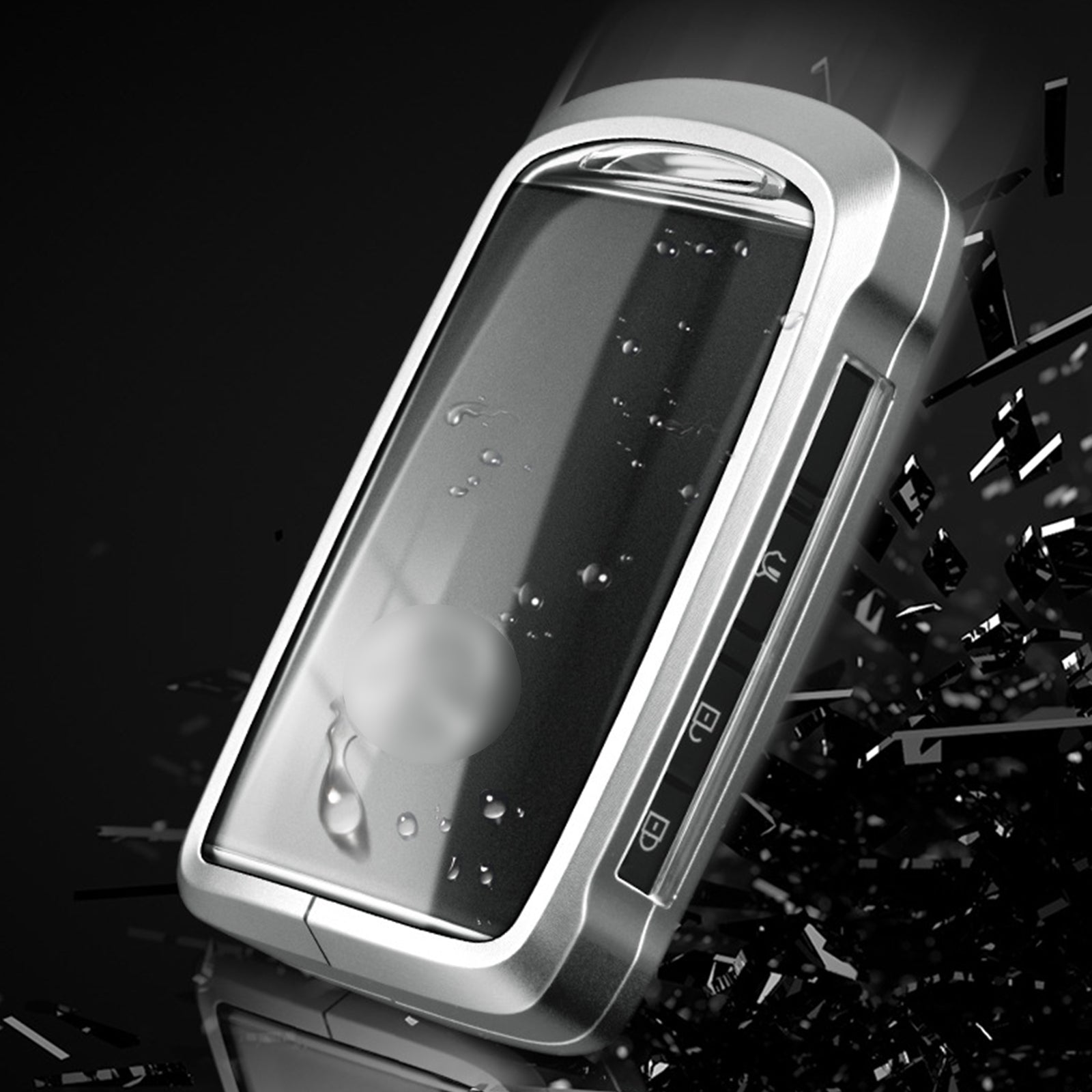 Aluminum Alloy TPU Silvery Car Key Case Cover With Buckle For Mazda CX-4 CX-5