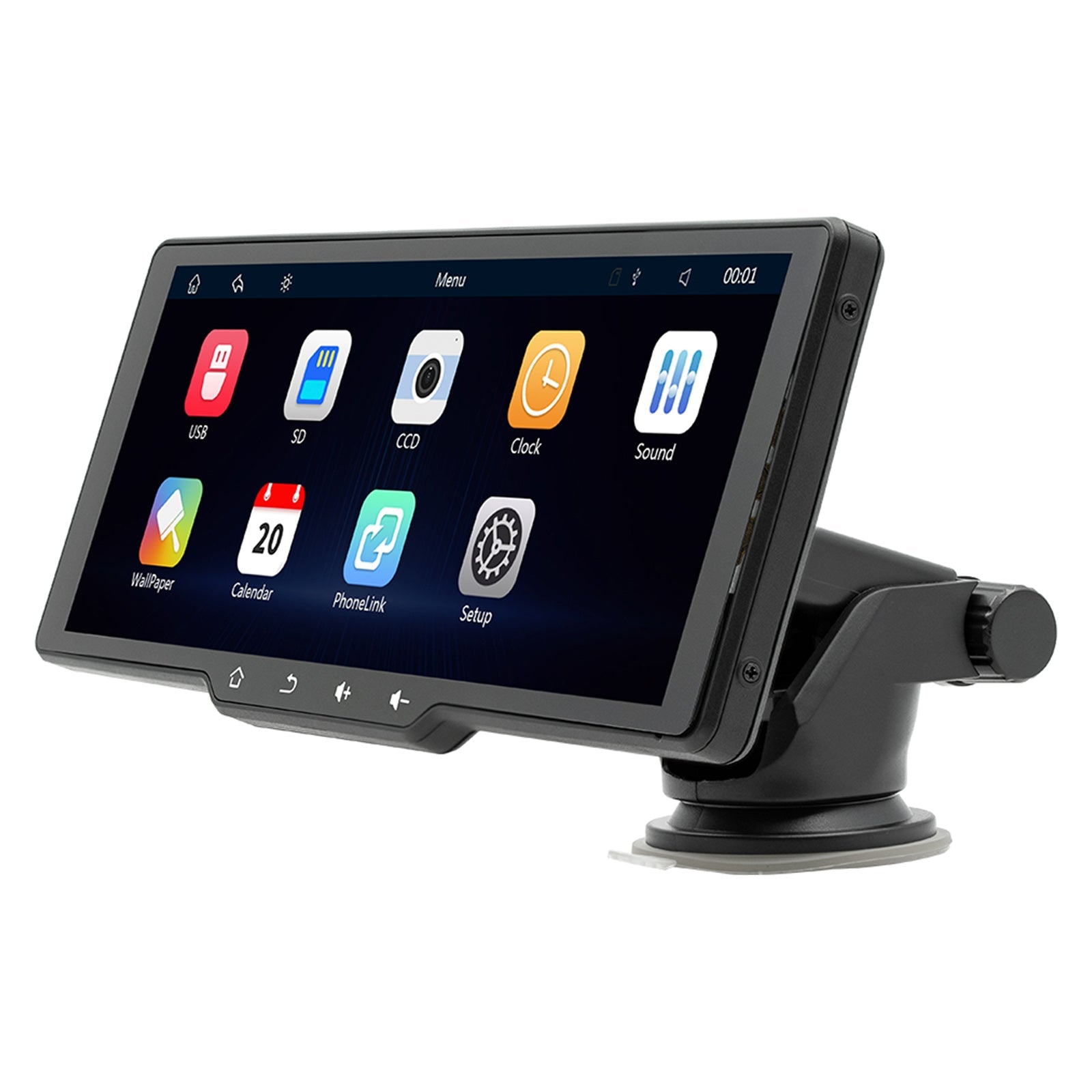10.77" Screen Portable Wireless Carplay Car Bluetooth MP5 Player + 4 LED Camera