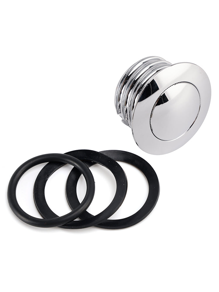 Chrome Billet Aluminum Pop Up Screw In Gas Cap For Sportster Softail Dyna 82-19