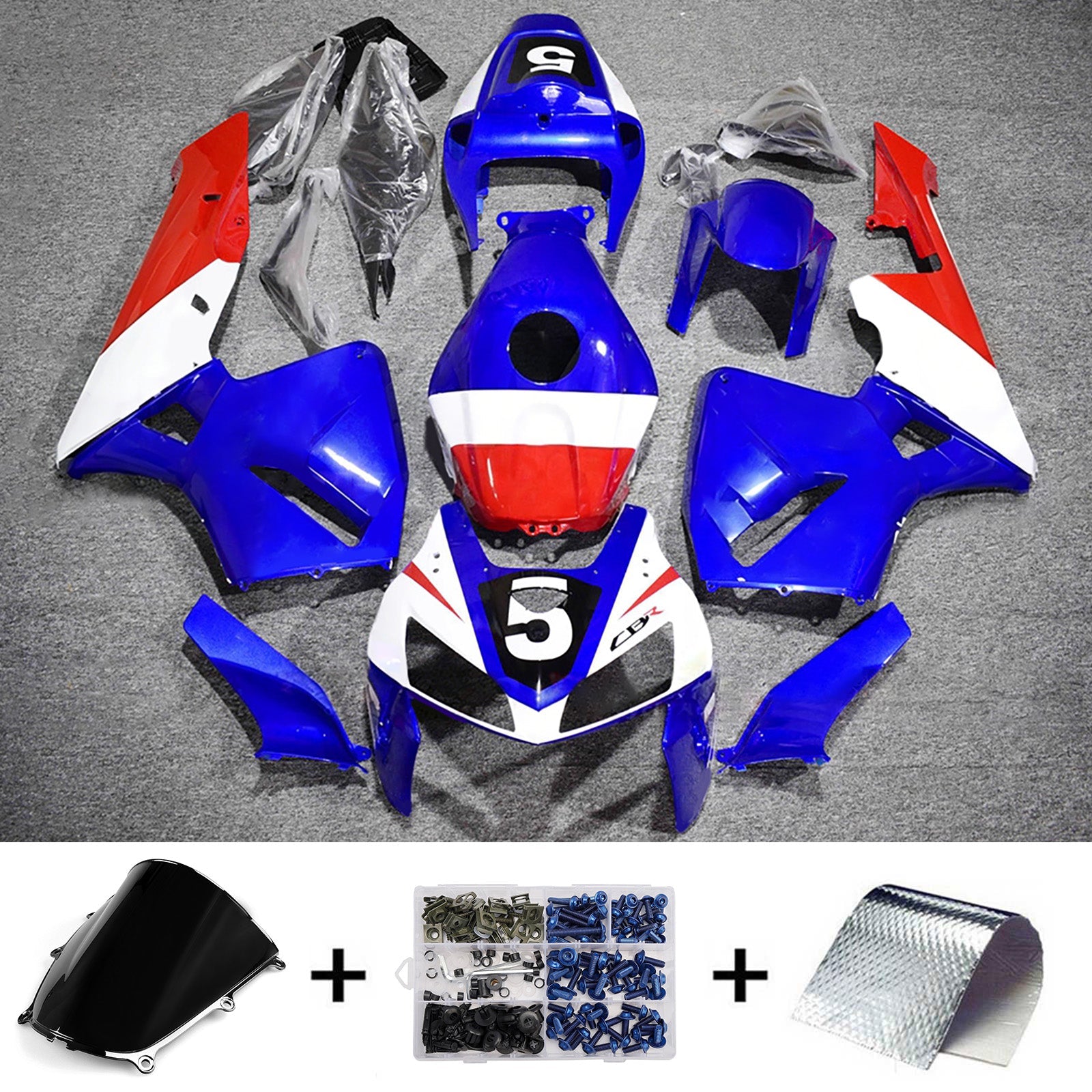 Injection Fairing Kit Bodywork Plastic ABS For Honda CBR600RR 2005-2006 F5