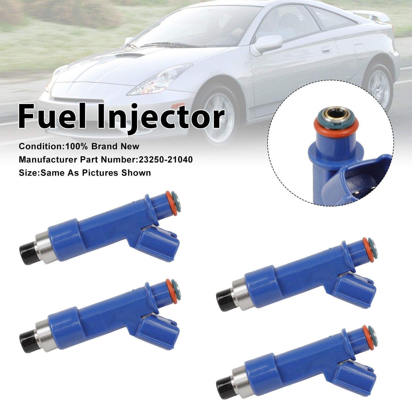 4Pcs Fuel Injector For Toyota Yaris 1.5L 06-14 Celica 03-05 23250-21040