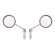 22mm Chrome Handlebar End Mirrors For Motorcycle Cafe Racer Old School Clubman Generic