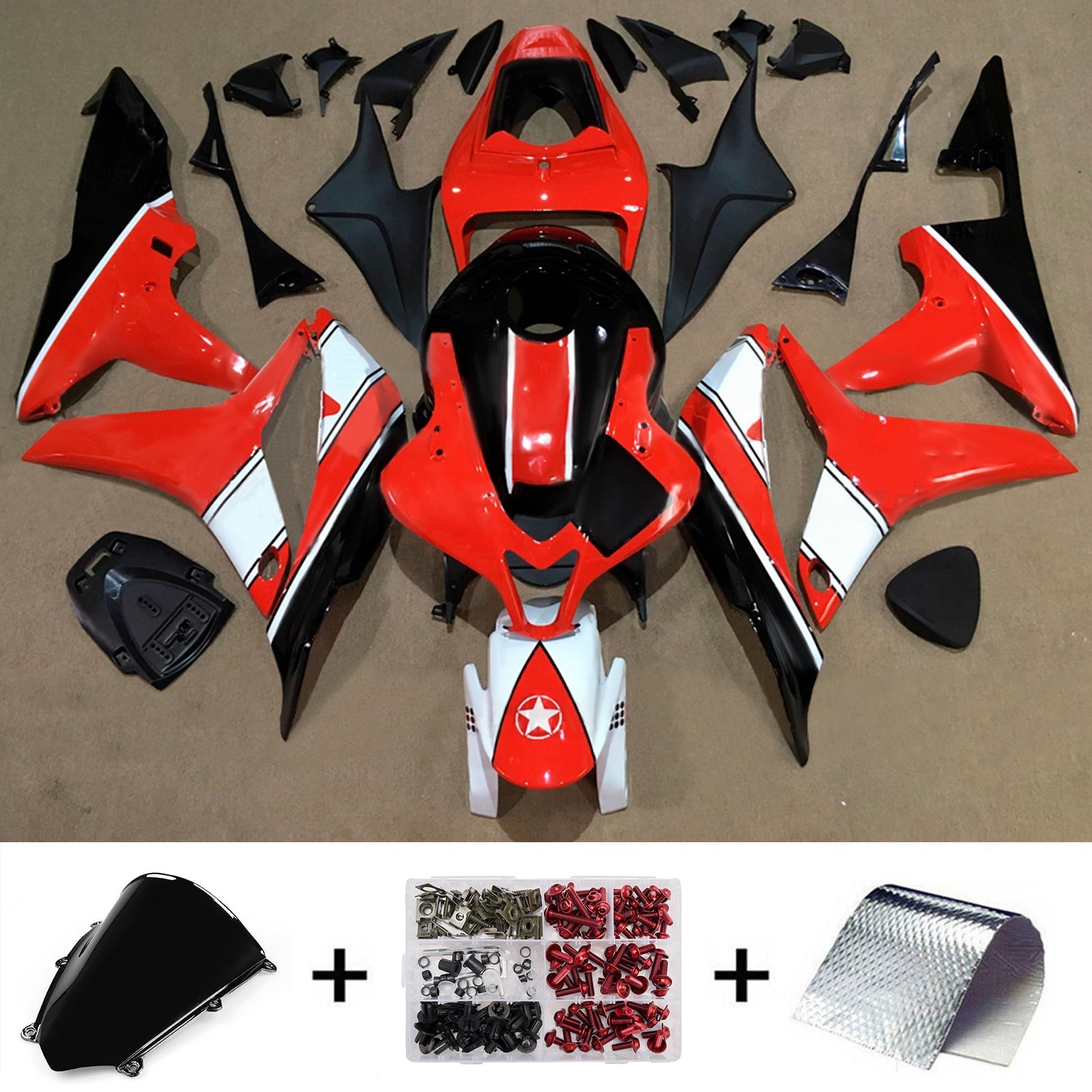 Injection Fairing Kit Bodywork Plastic ABS For Honda CBR600RR 2007-2008 F5