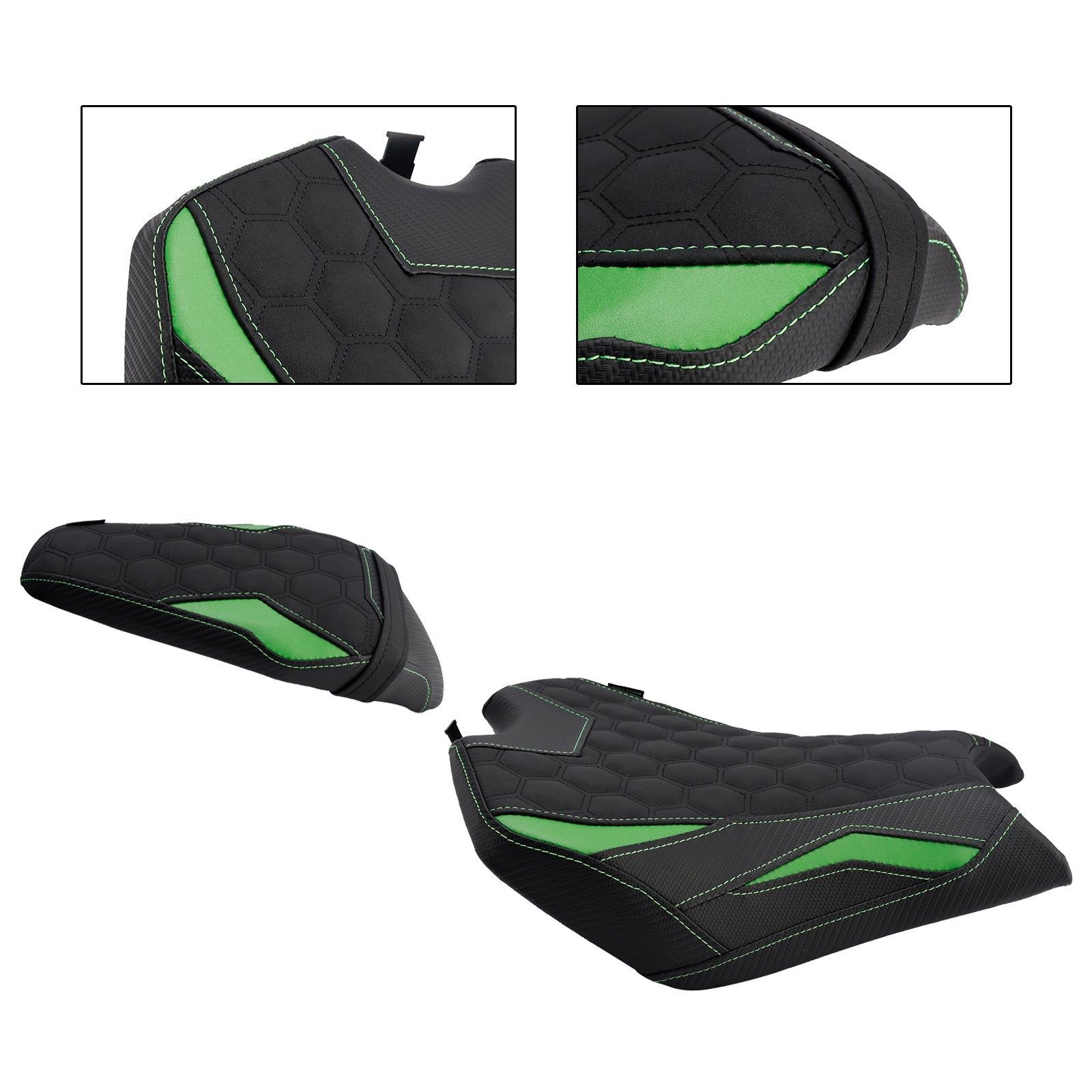 2025- For Kawasaki Ninja Z900 Zr900-F Driver&Passenger Seat Rear Cushion Green2