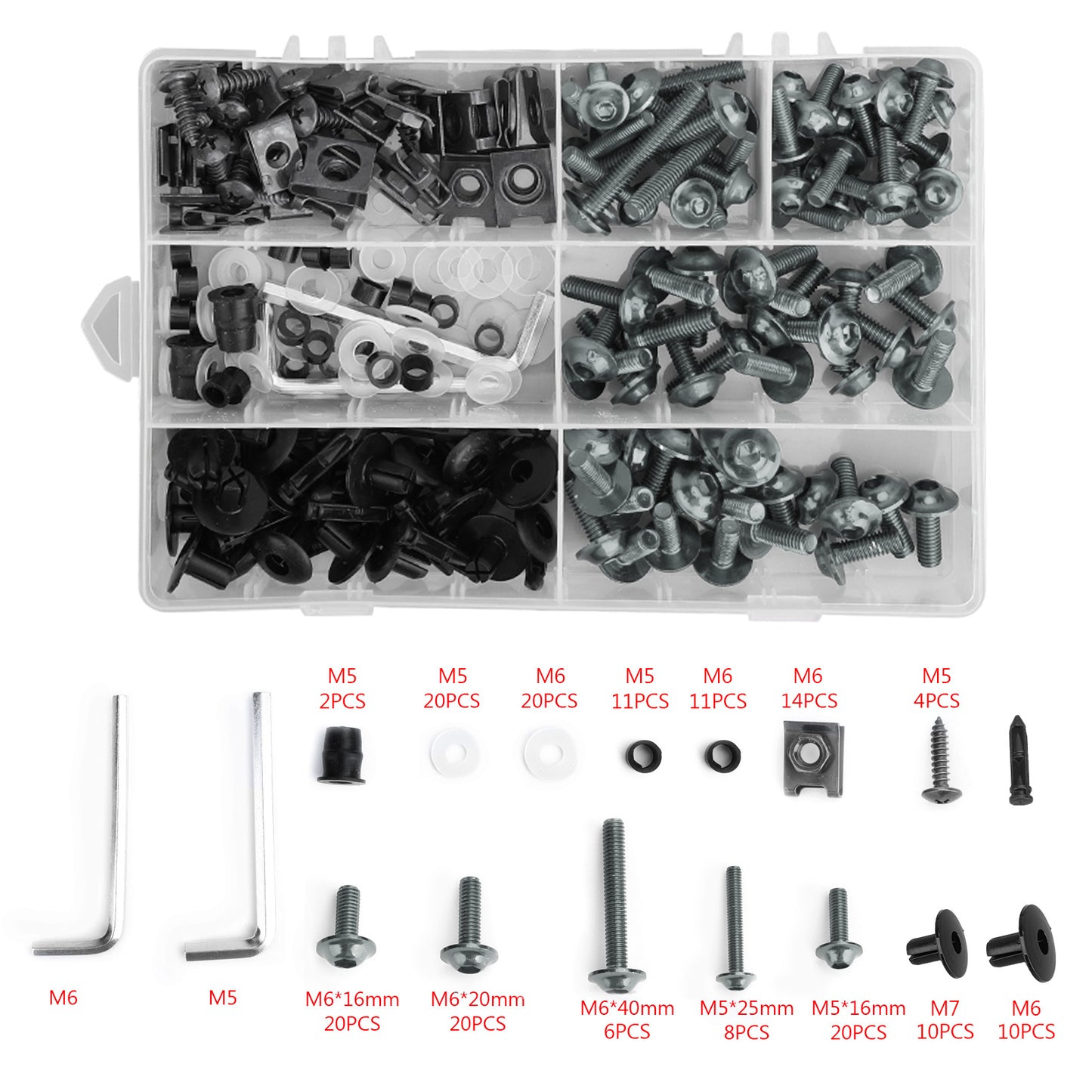 Yamaha YZF R6 R1 R25 R125 R3 T-MAX MT XJR Titanium Fairing Bolts Screws Kit