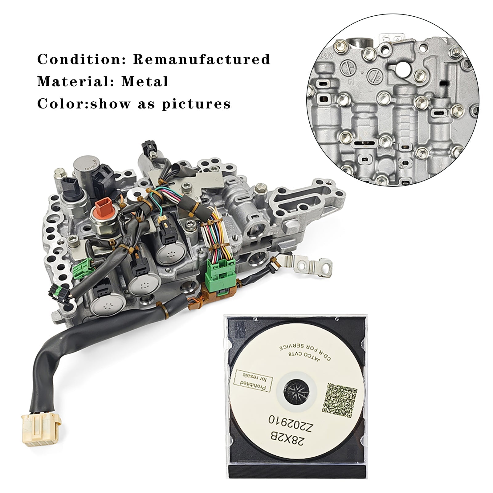 Chevy City Express Nissan Pathfinder JF016E CVT Transmission Valve Body with Solenoids