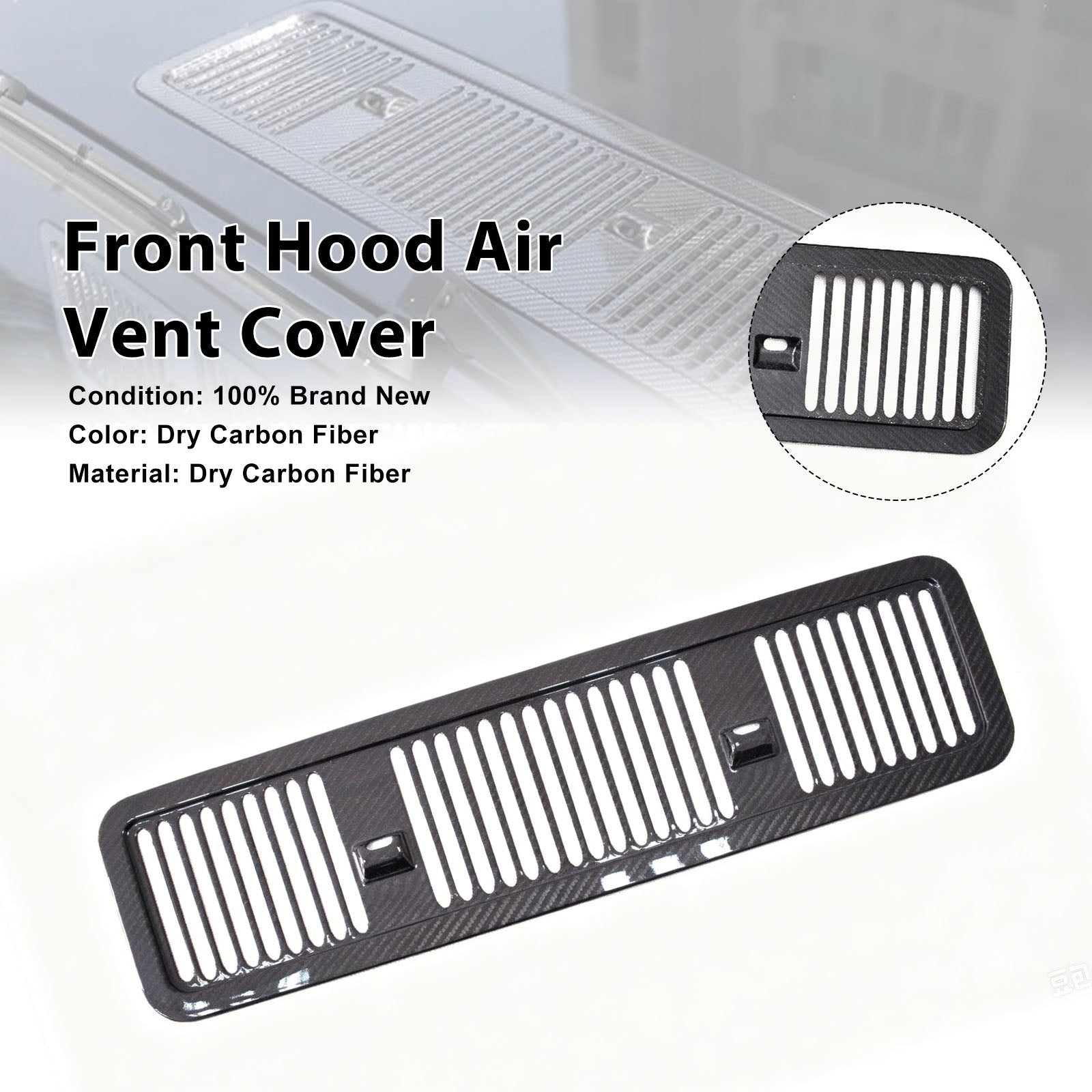 2019-2026 Fit Mercedes Benz W464 W465 Carbon Fiber Front Hood Air Vent Cover