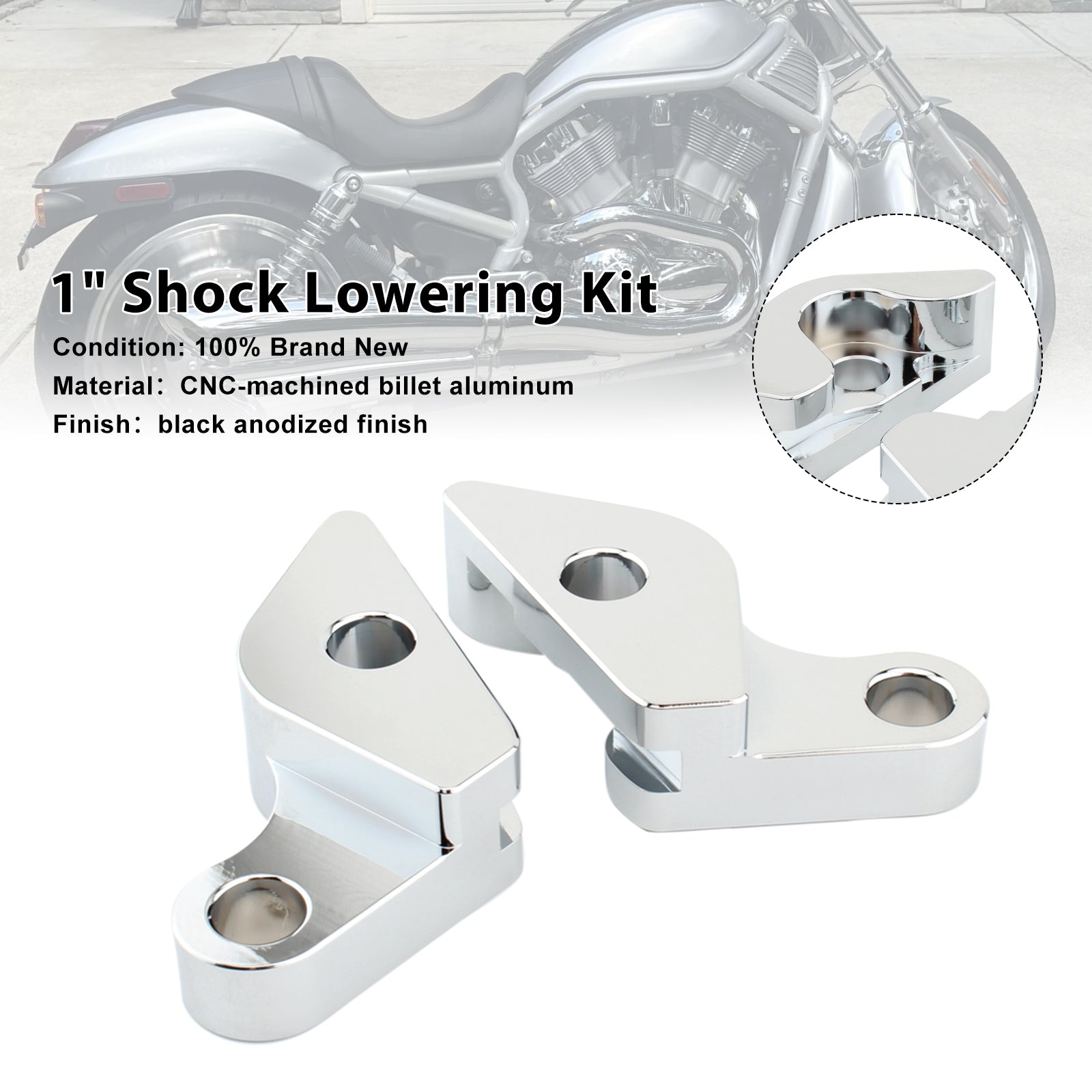 2007-2017 HARLEY VRSC V-ROD 1" Shock Lowering Kit