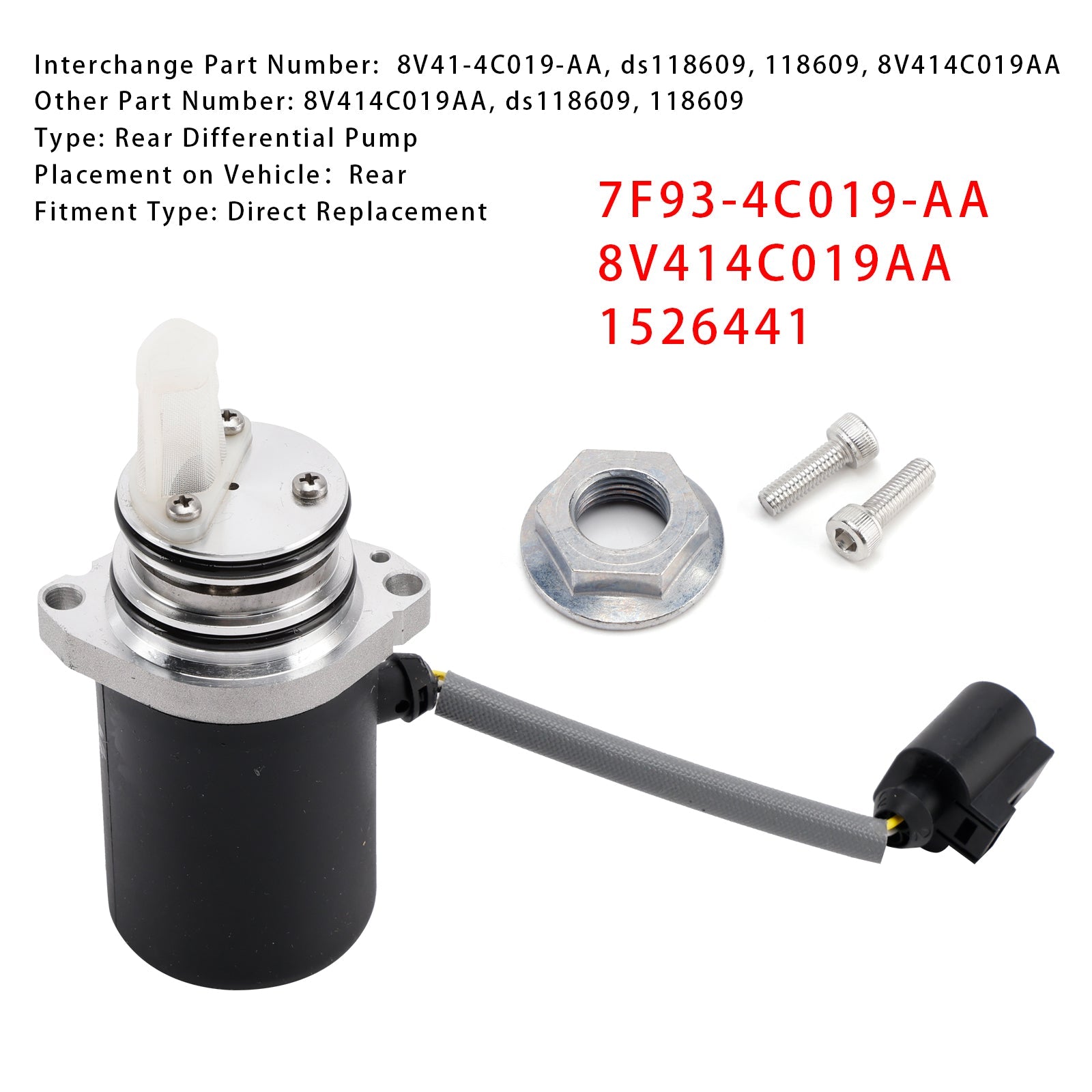 2008-2008.12 FORD KUGA Rear Differential Pump 7F93-4C019-AA 8V414C019AA 1526441