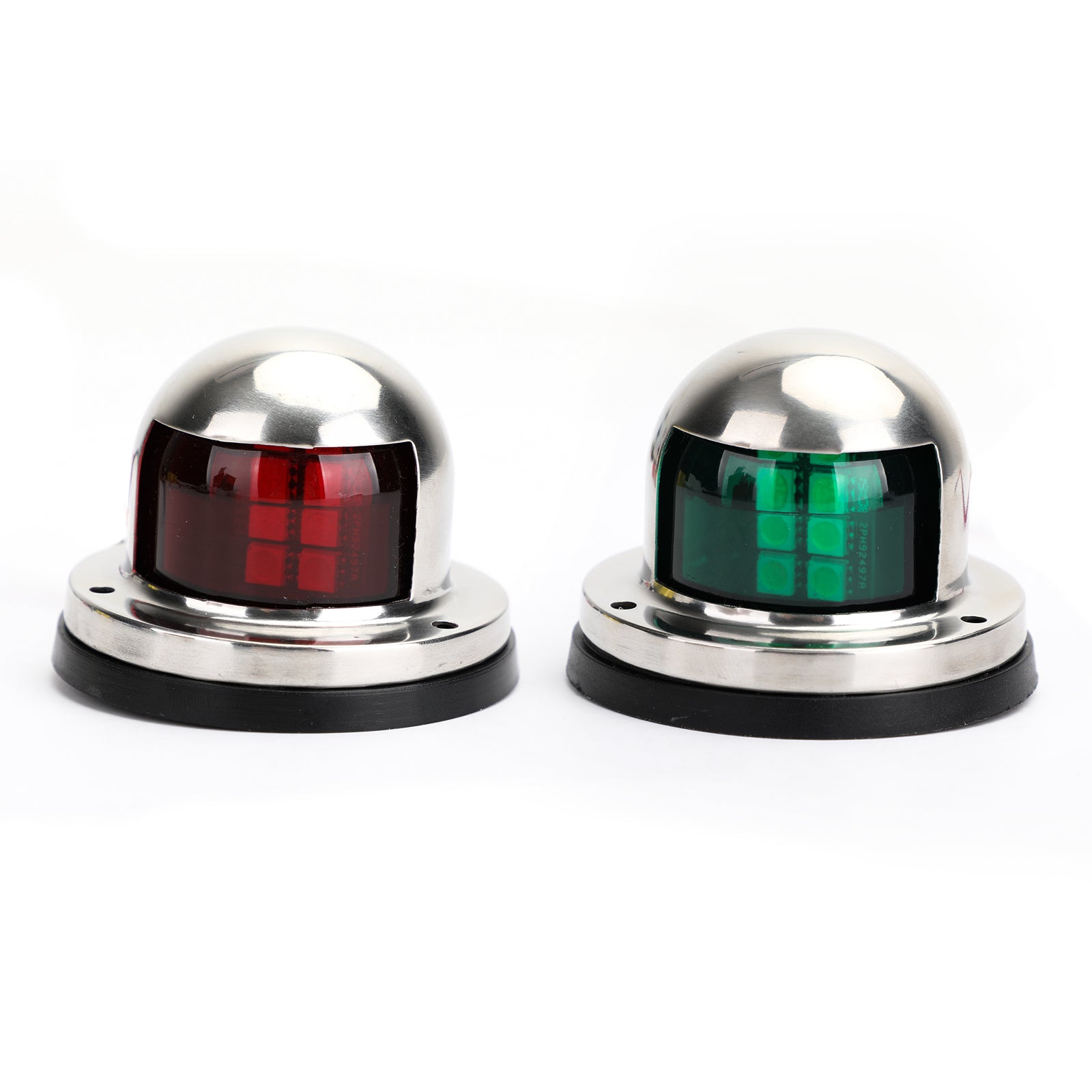 2PCS Red Green Navigation 16 LED Marine Bow Boat 12V Yacht Pontoon Bright Lights