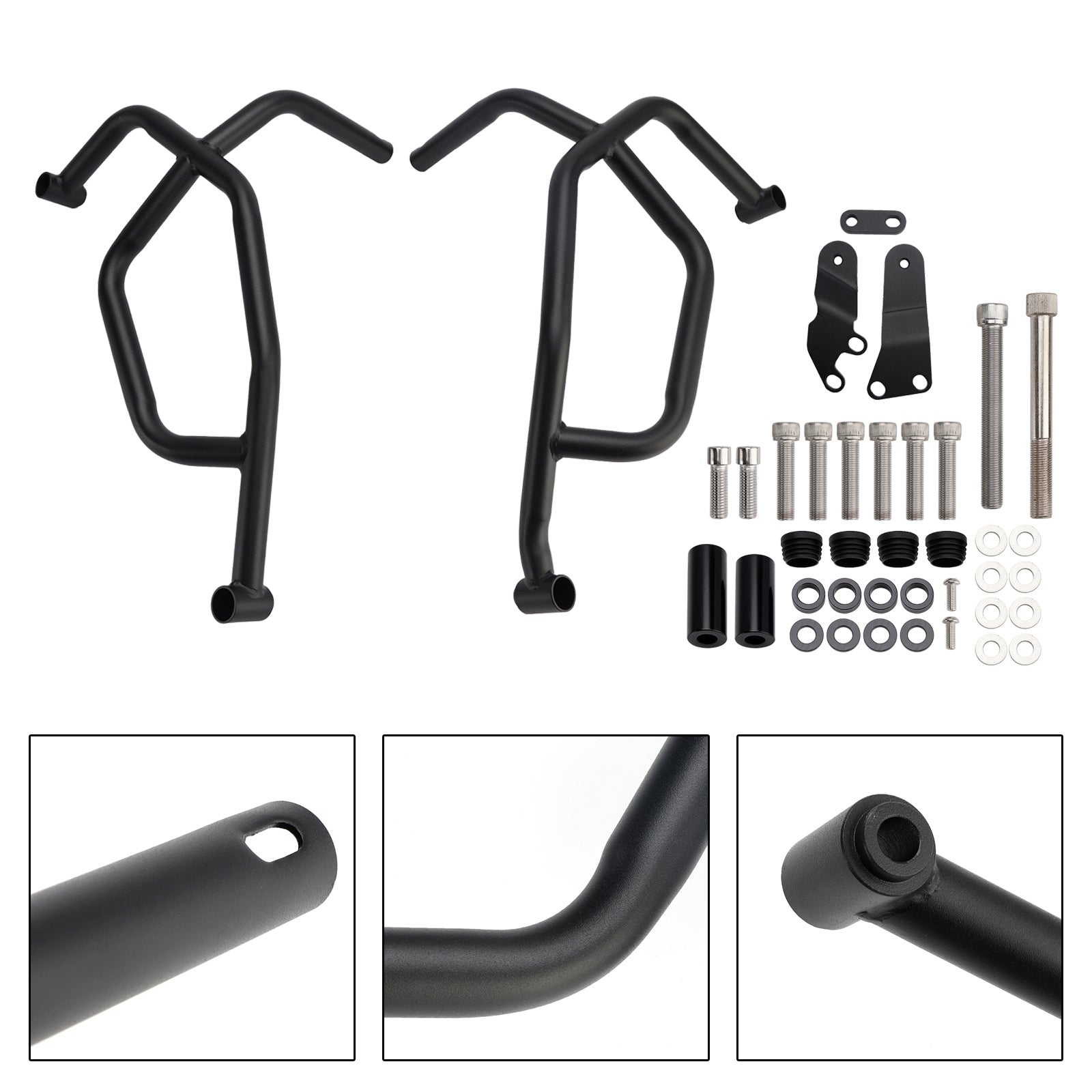 2021-2025 Yamaha Tracer 7 Crash Bar Lower Engine Guard Steel Frame Fit Black