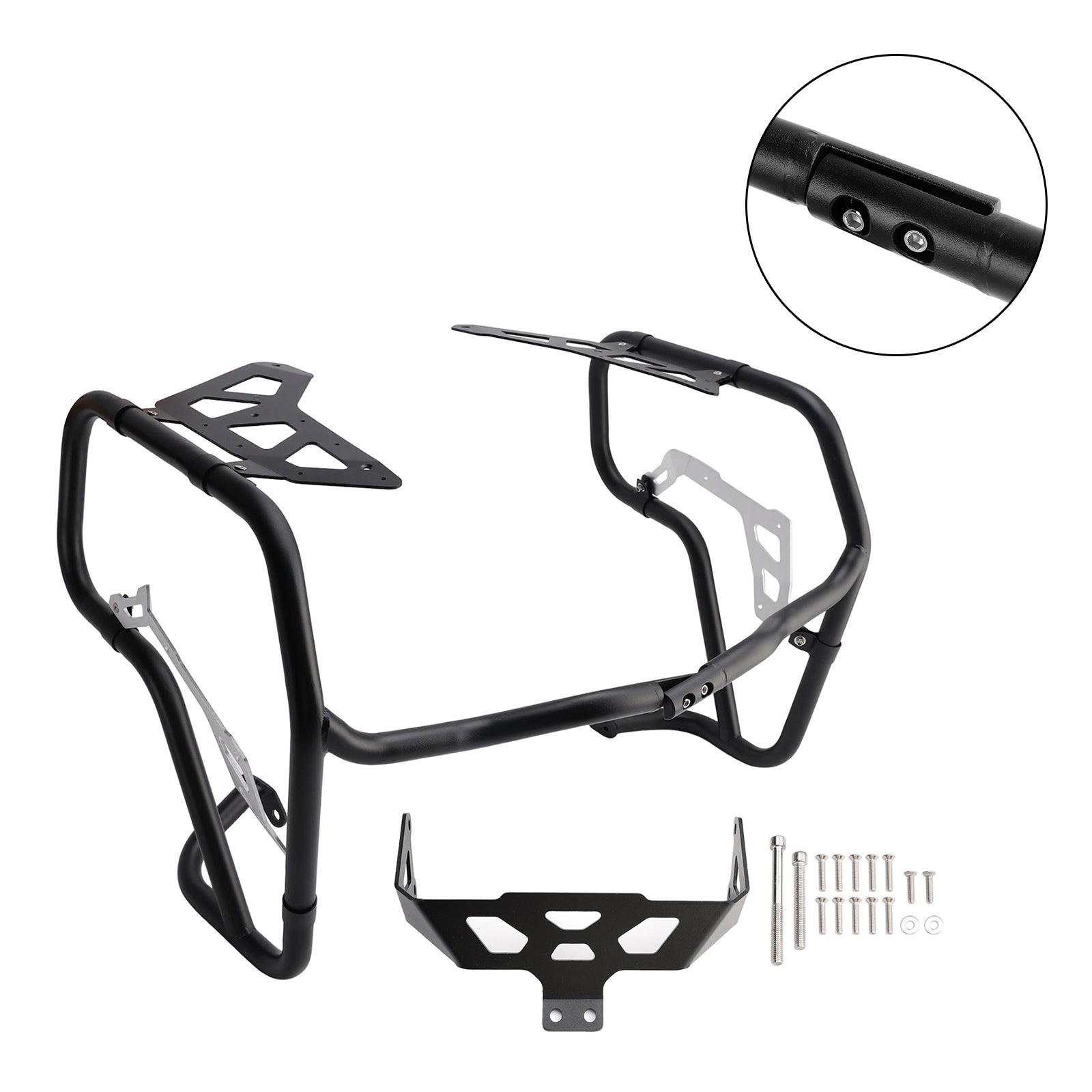 2024-2026 Fit Black For Bmw R1300Gs Crash Bar Lower Engine Guard Steel Frame Adv