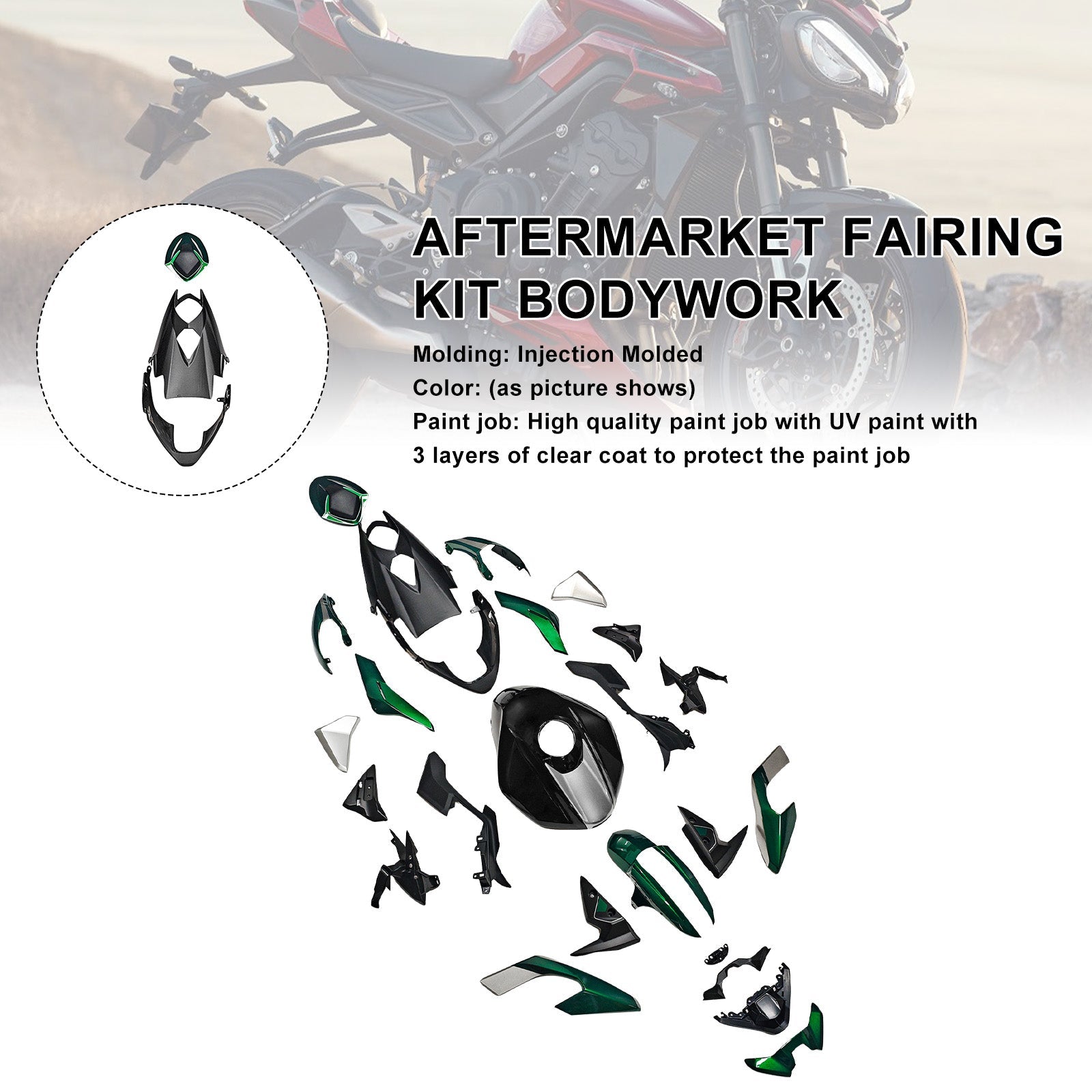 Injection Bodywork Fairing Kit for Street Triple 765 R/RS 2023-2025