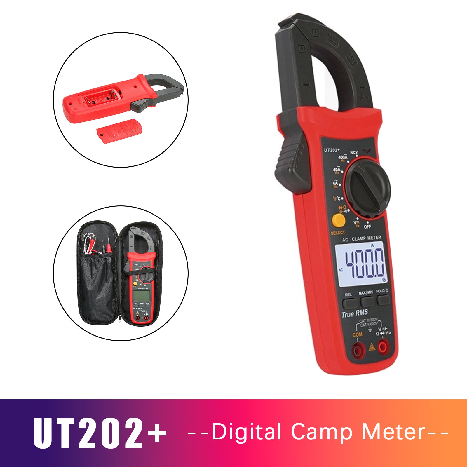 UT202+ Portable Multimeter Automatic Range True RMS Clamp Meter With LCD Display