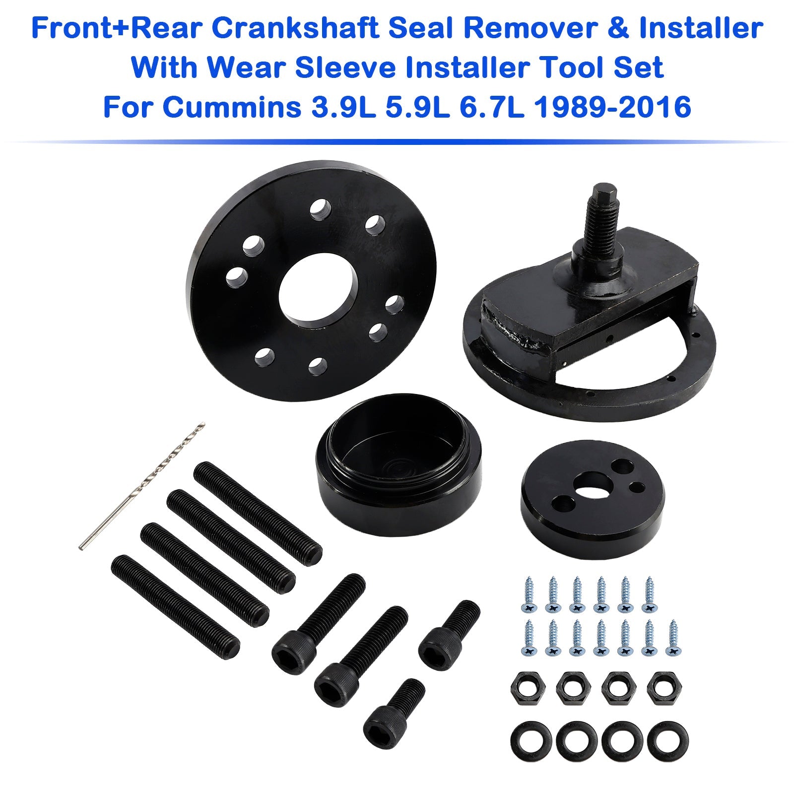 1989-2016 Cummins 3.9L 5.9L 6.7L Front+Rear Crankshaft Seal Remover & Installer Tool