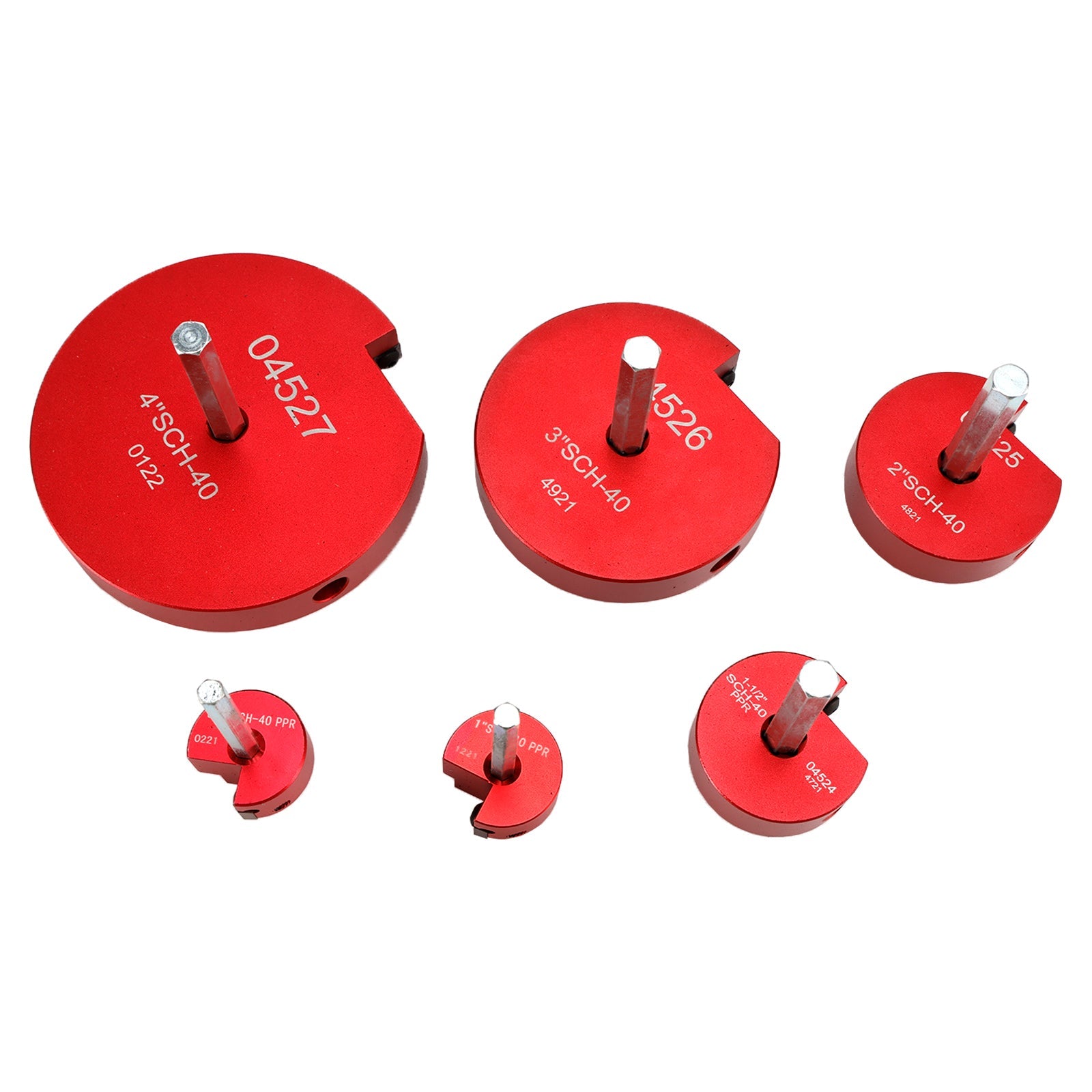 04529 For PPRK6 Plastic Pipe Fitting Reamer 6Pc Kit Fit Into Standard 1/2"Drills