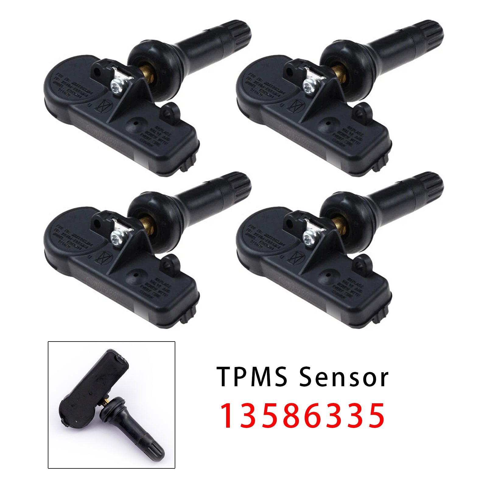 4X TPMS Tire Pressure Sensor For Buick Cadillac Chevy Suburban GMC 13586335