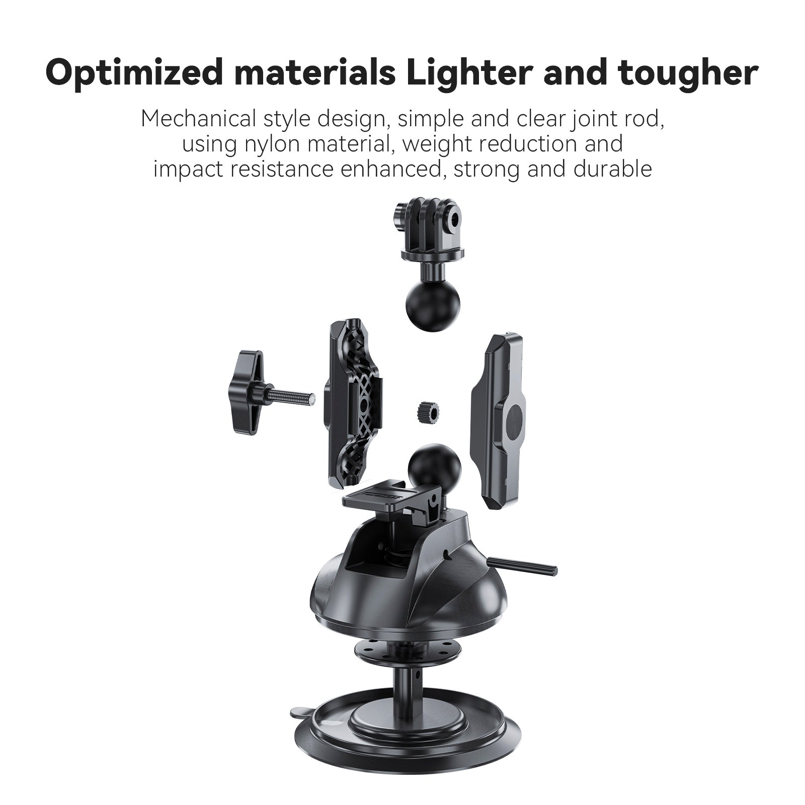 Universal Lightweight Strong Suction Cup Bracket For Dji Gopro13/Insta 360 Go3