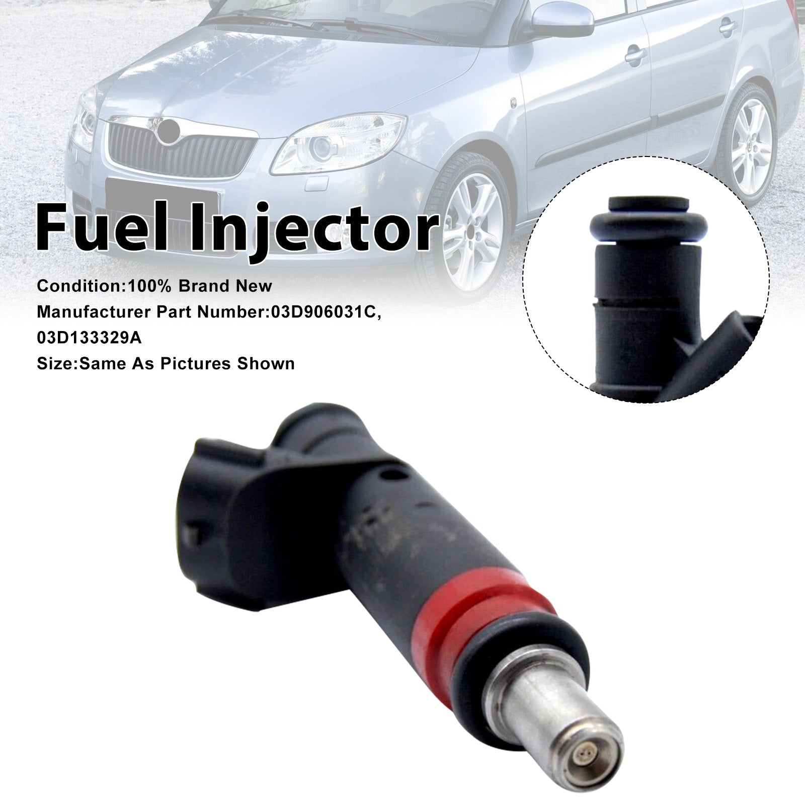 1Pcs Fuel Injector For VW Polo 01-08 For Skoda Fabia 01-07 03D906031C