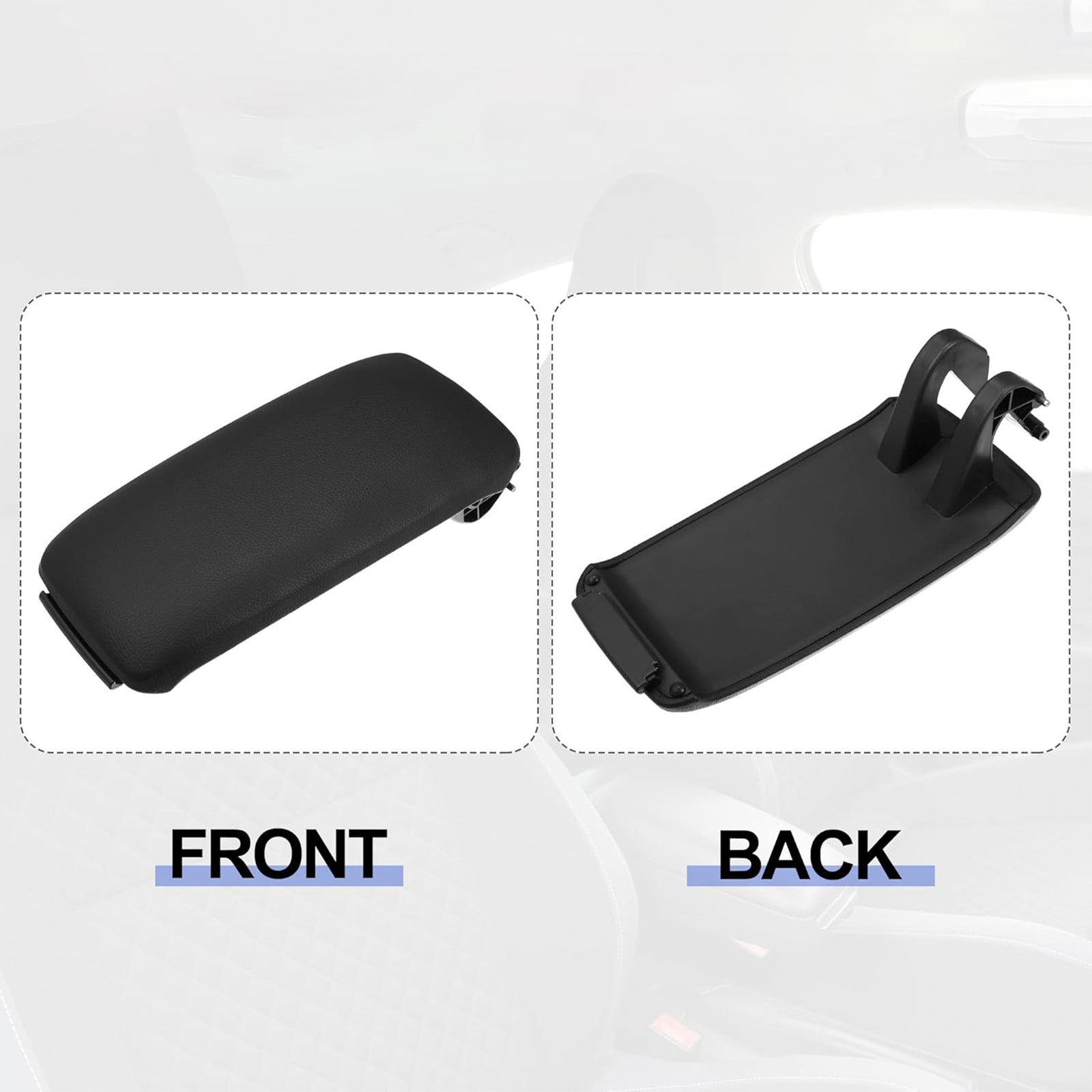 2001-2008 Audi A4 B6 B7 Black Leather Armrest Centre Console Lid 8E0864245E