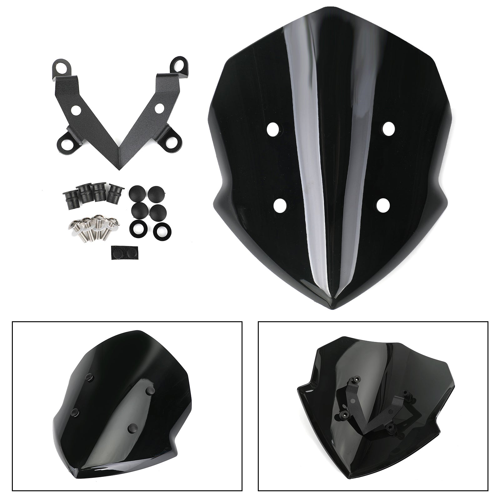 2019-2020 Kawasaki Z125 ABS 4mm Motorcycle Windscreen Screen Windshield Generic