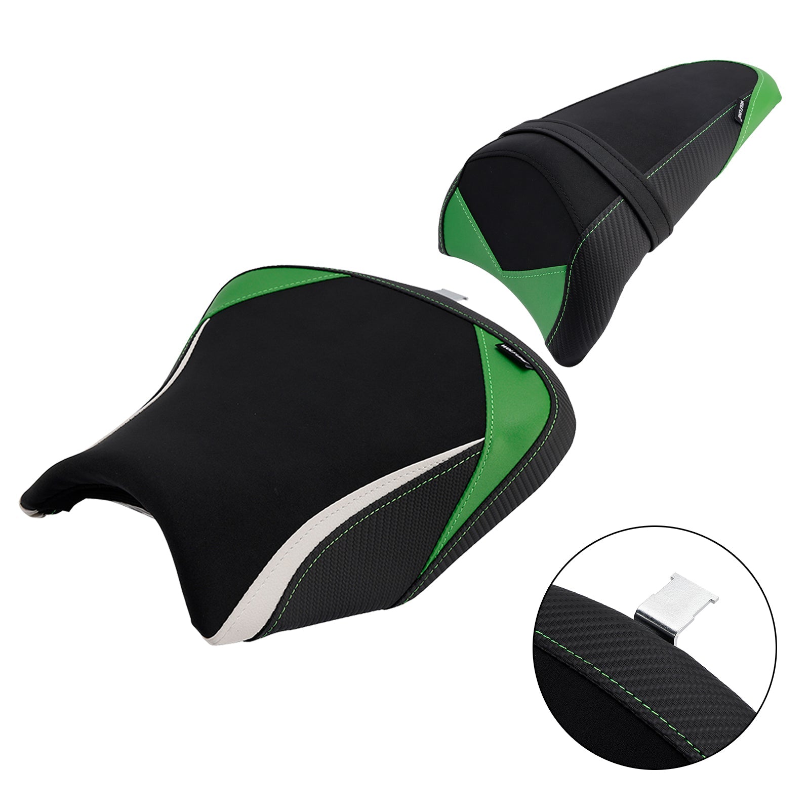 2017-2025 For Kawasaki Ninja 650 Z650 Driver&Passenger Seat Rear Cushion White